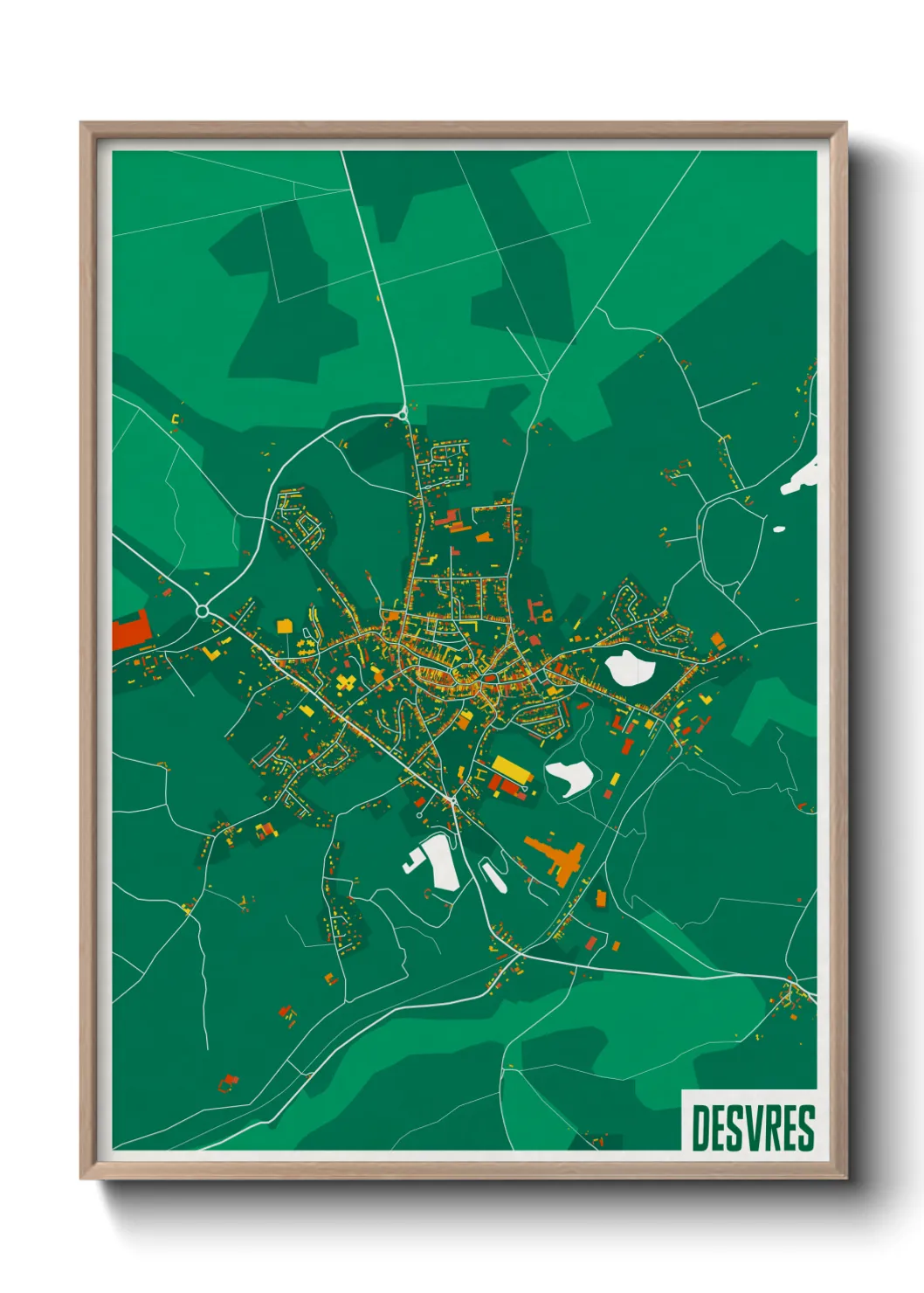 Une affiche de carte sur Desvres