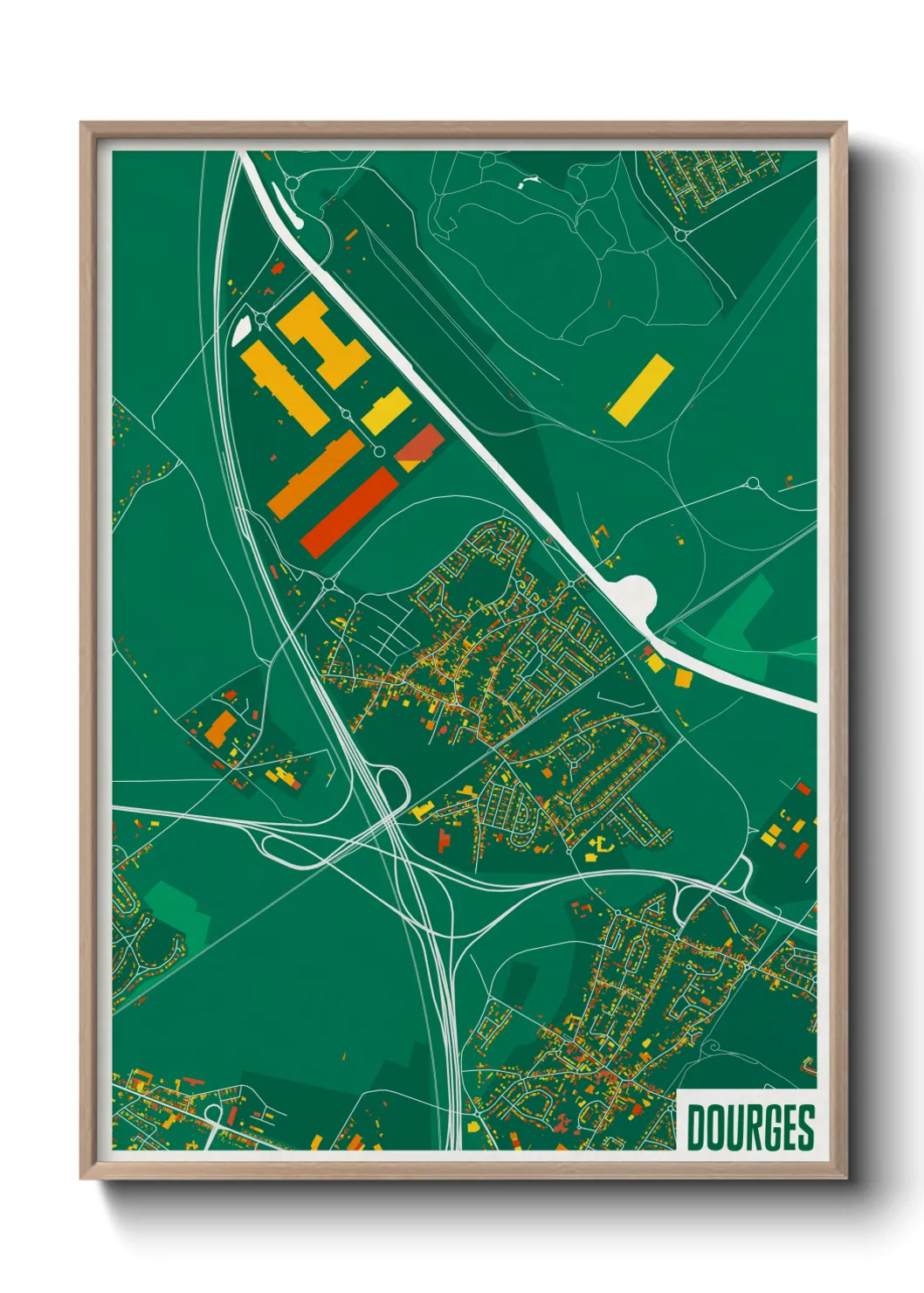 Une affiche de carte sur Dourges