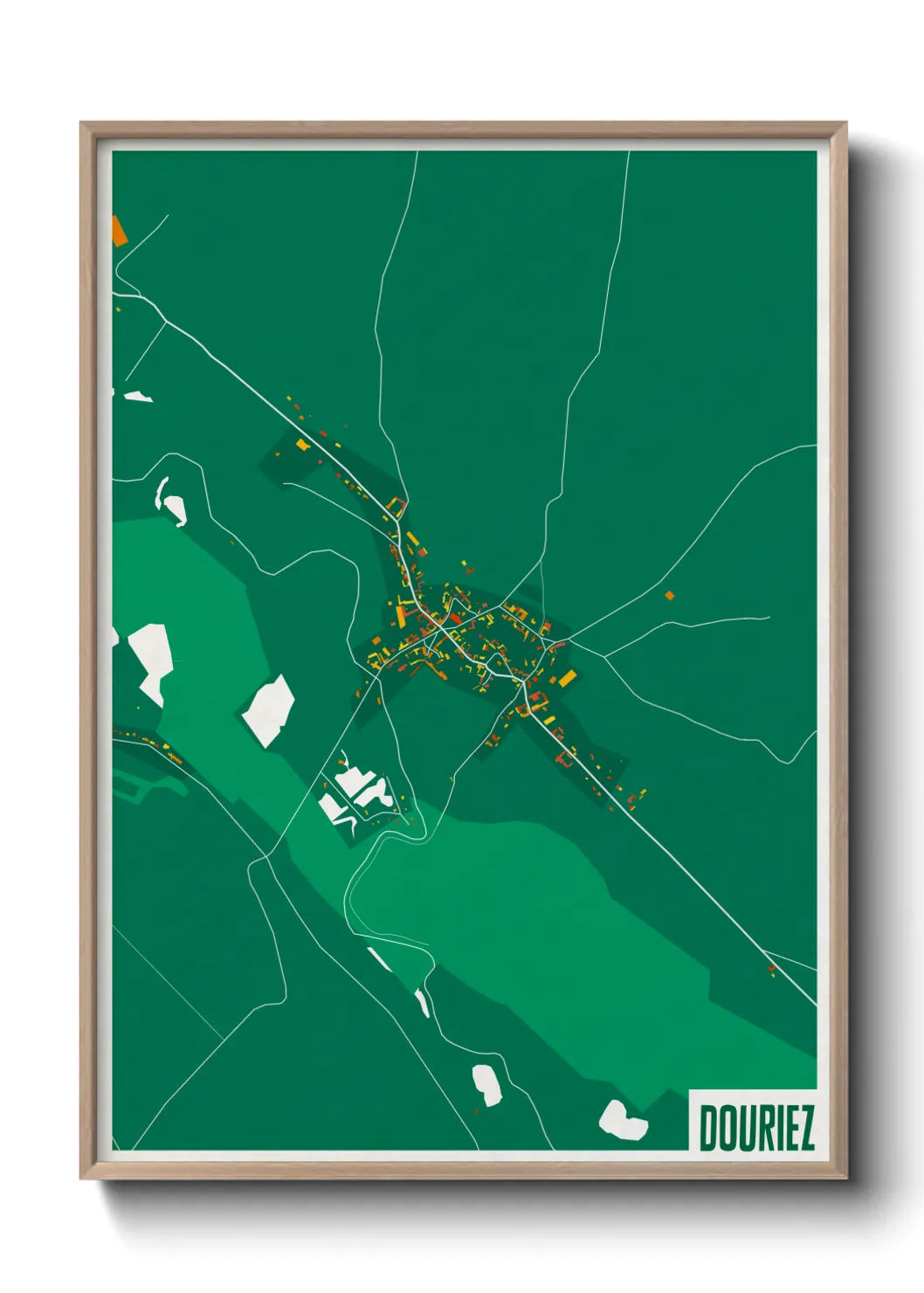 Une affiche de carte sur Douriez