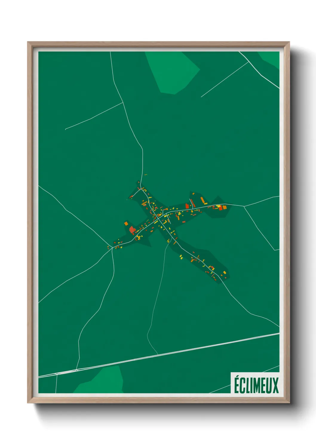 Une affiche de carte sur Éclimeux