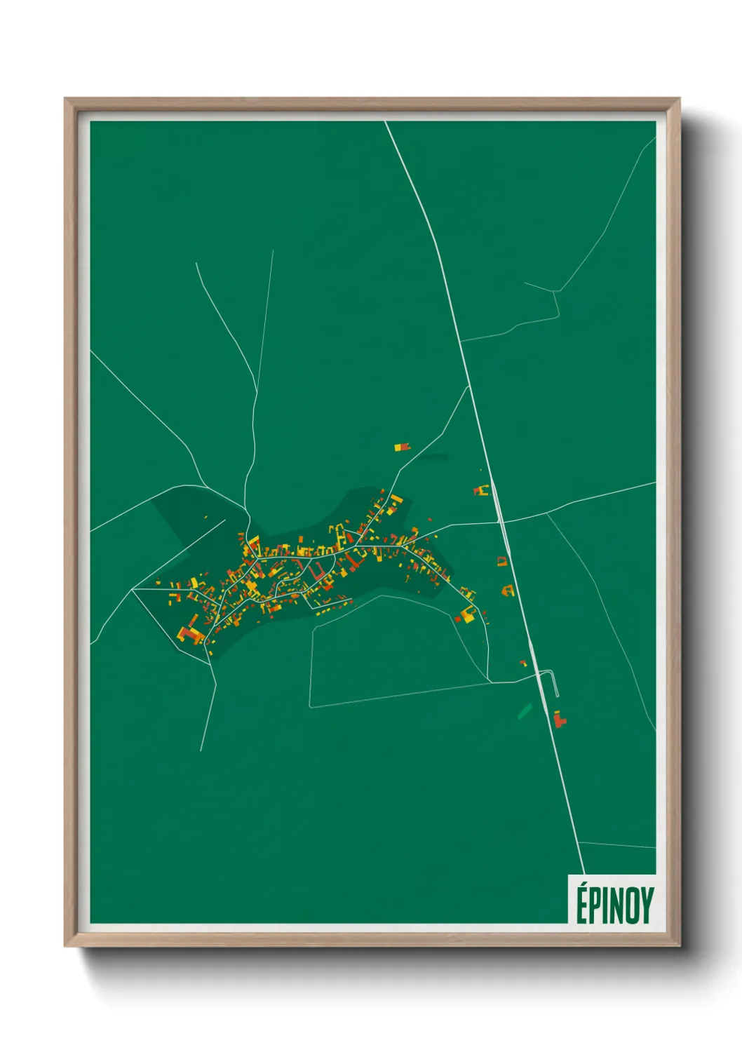 Une affiche de carte sur Épinoy