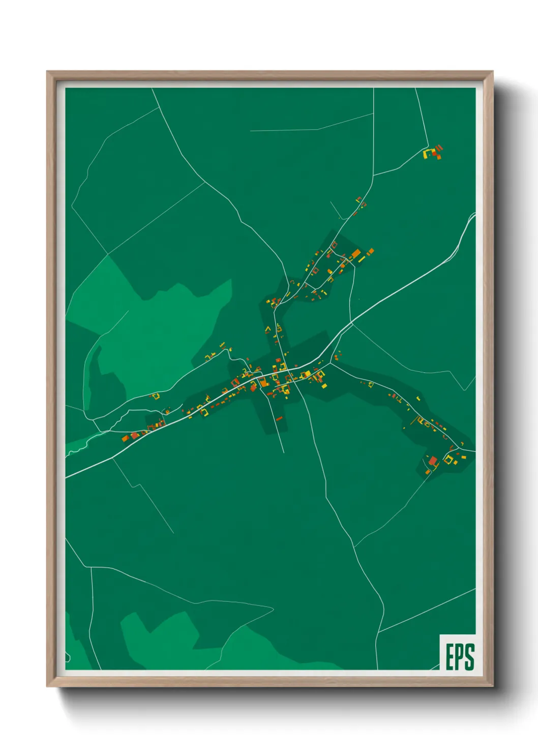 Une affiche de carte sur Eps