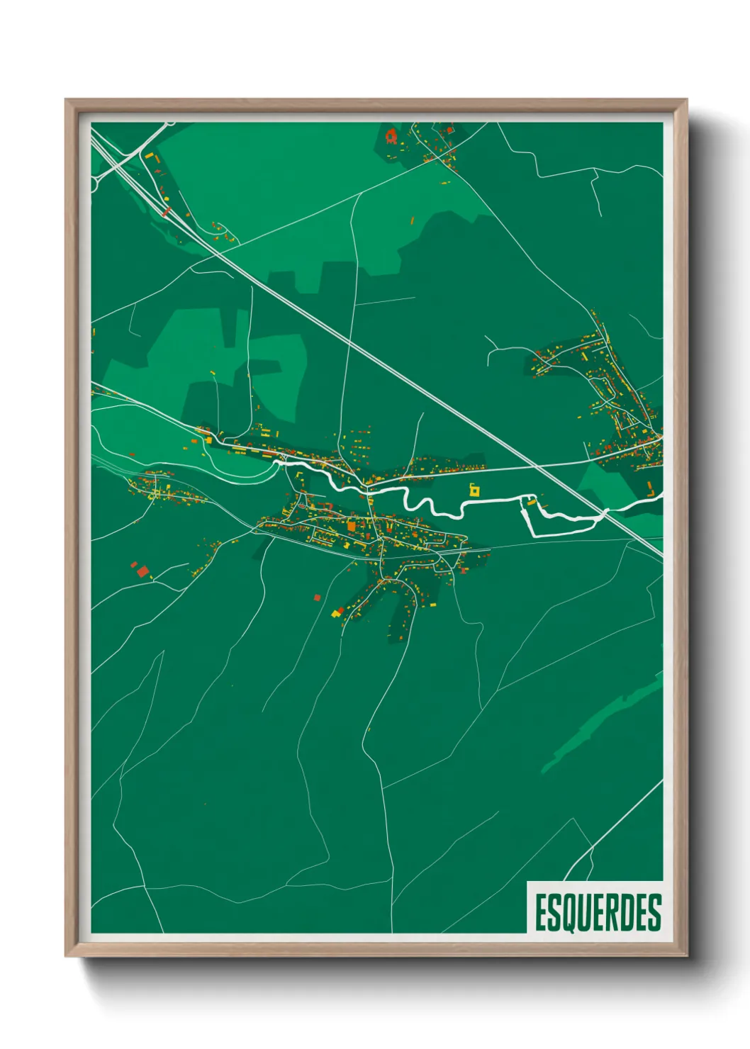 Une affiche de carte sur Esquerdes