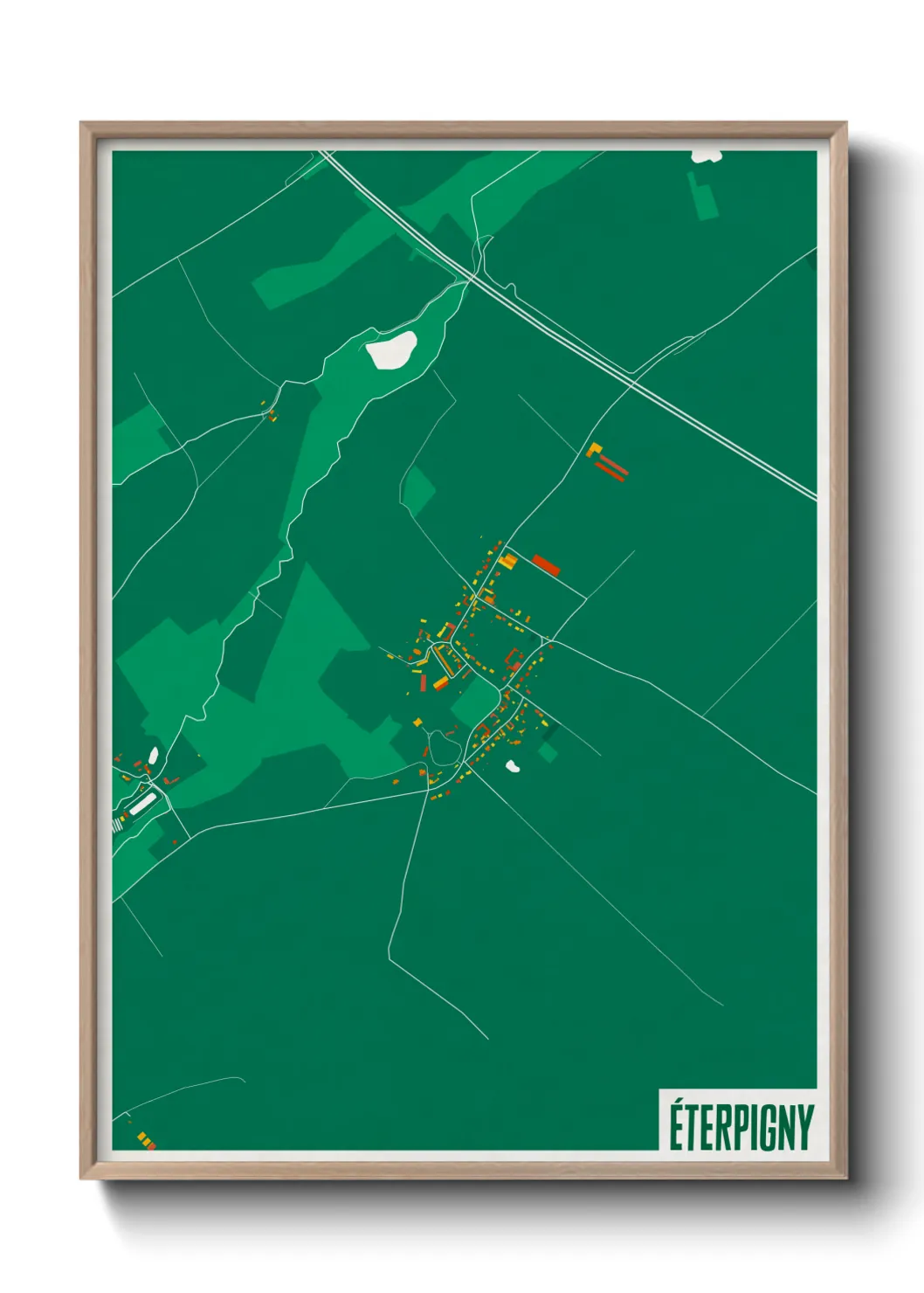 Une affiche de carte sur Éterpigny