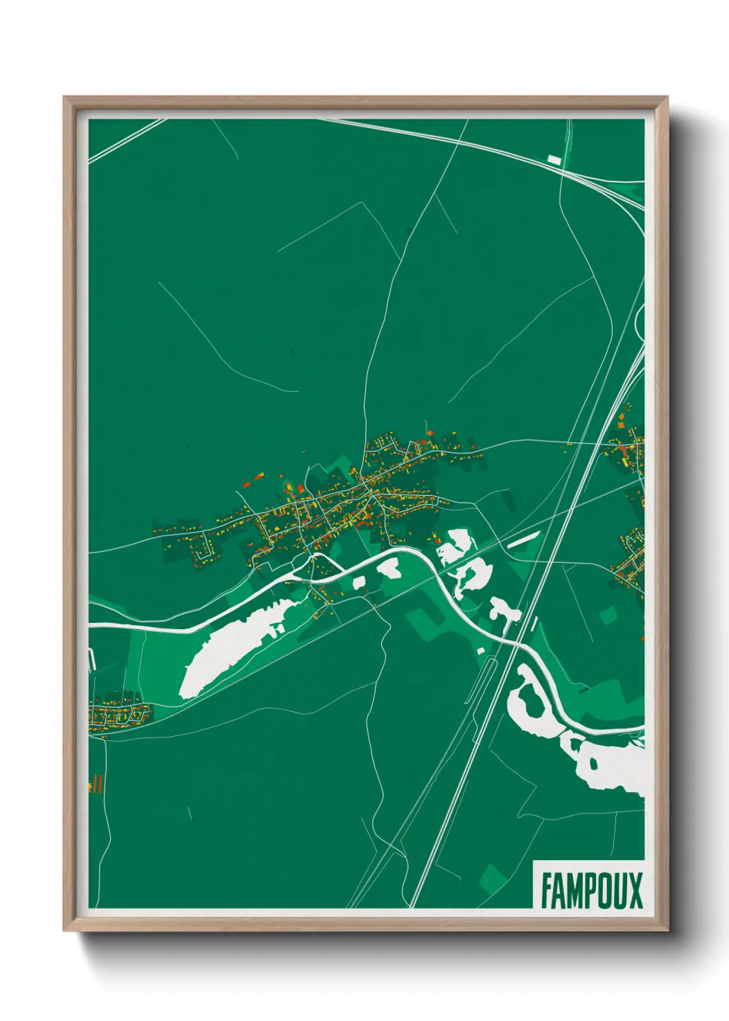 Une affiche de carte sur Fampoux