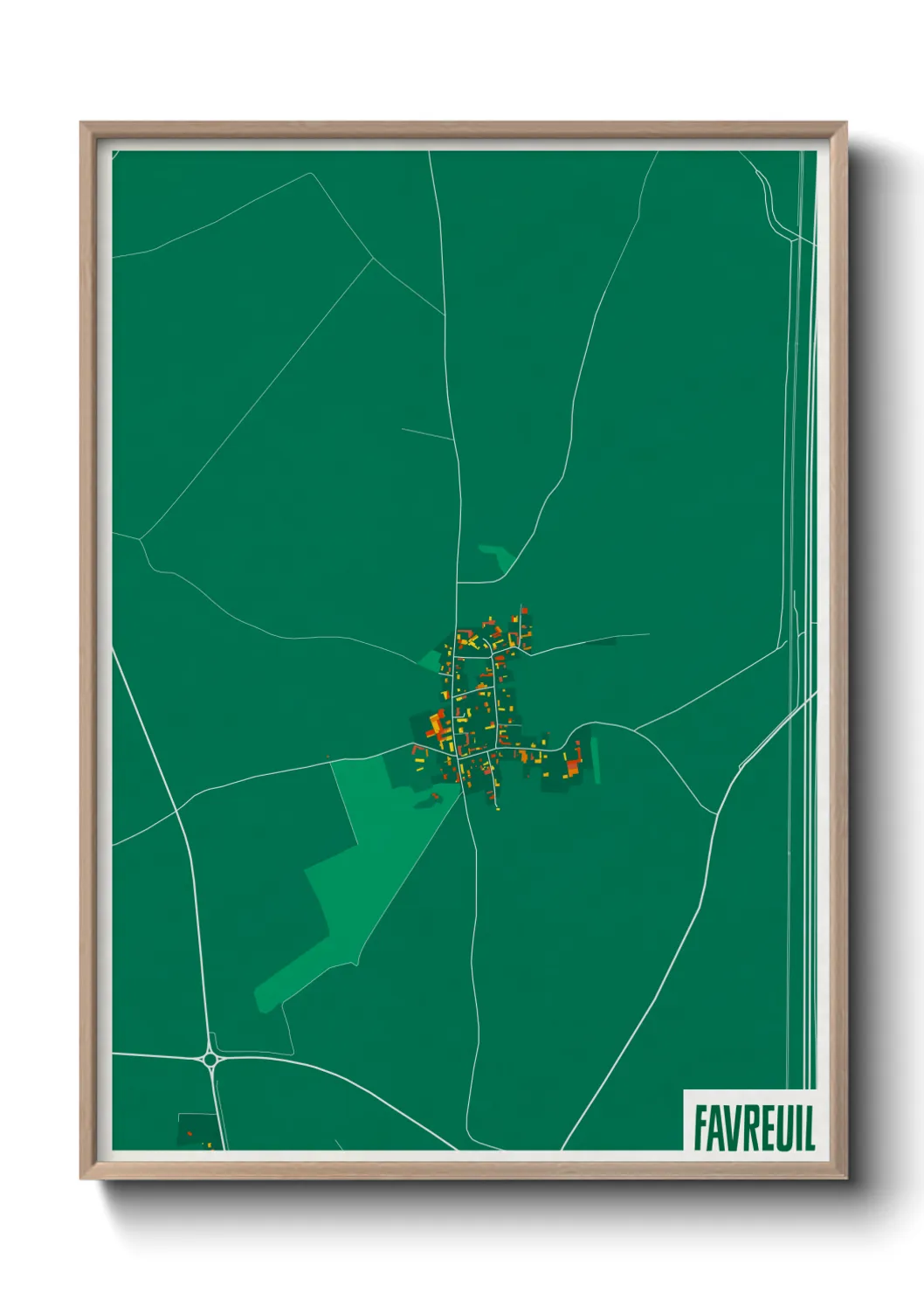 Une affiche de carte sur Favreuil