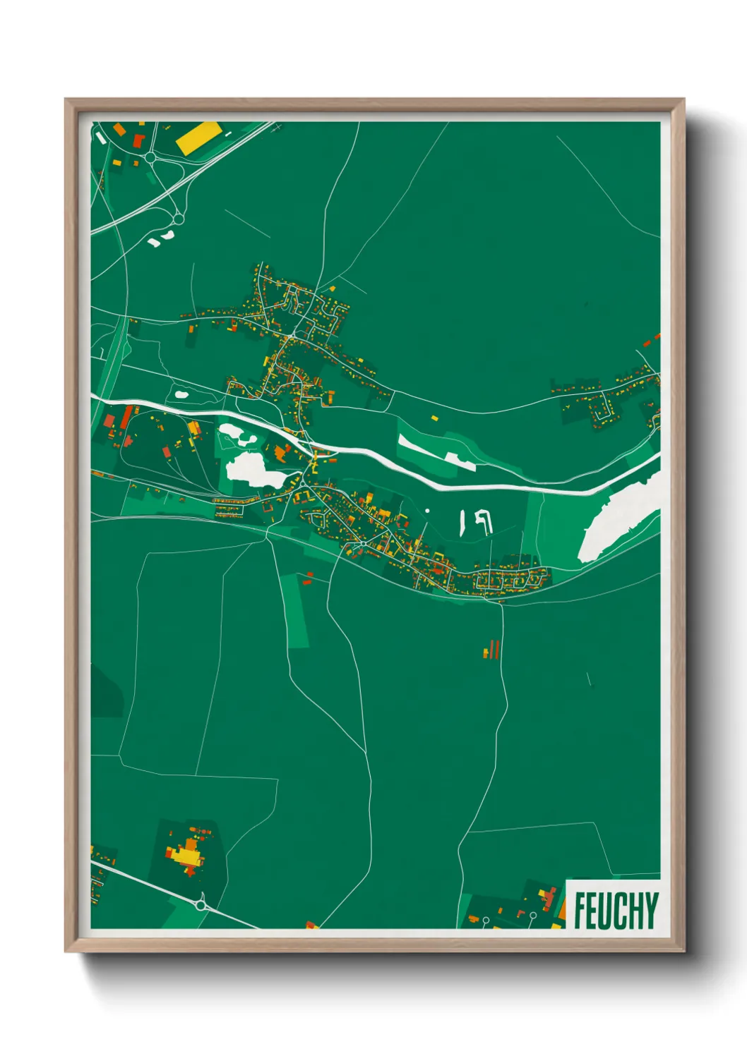Une affiche de carte sur Feuchy