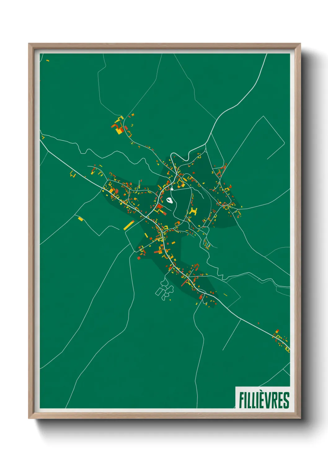 Une affiche de carte sur Fillièvres