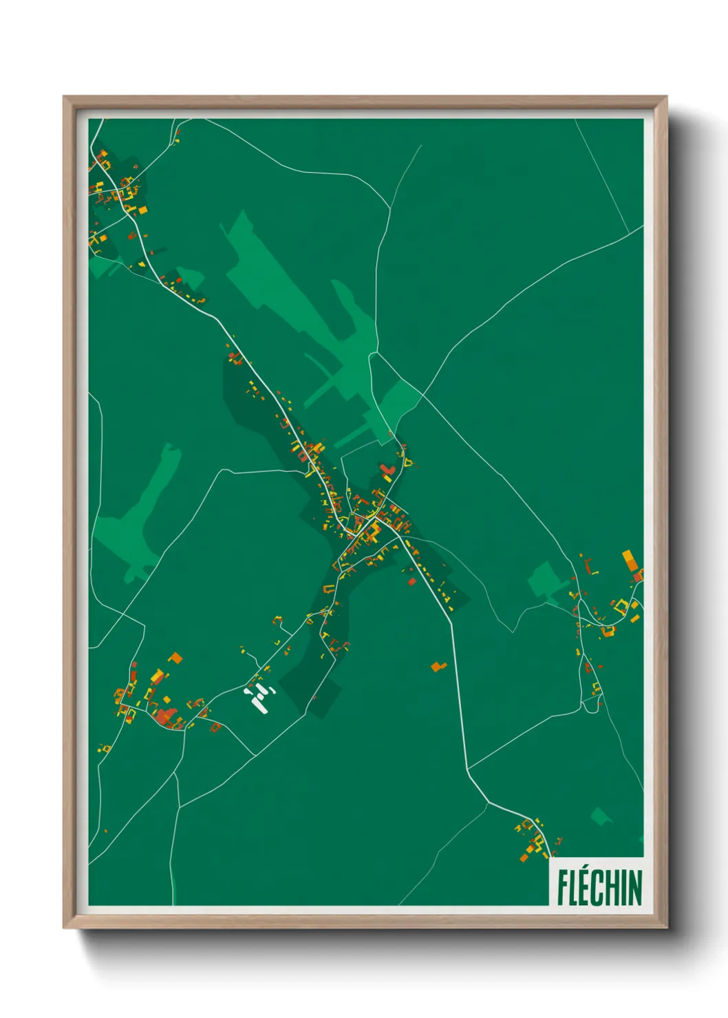 Une affiche de carte sur Fléchin