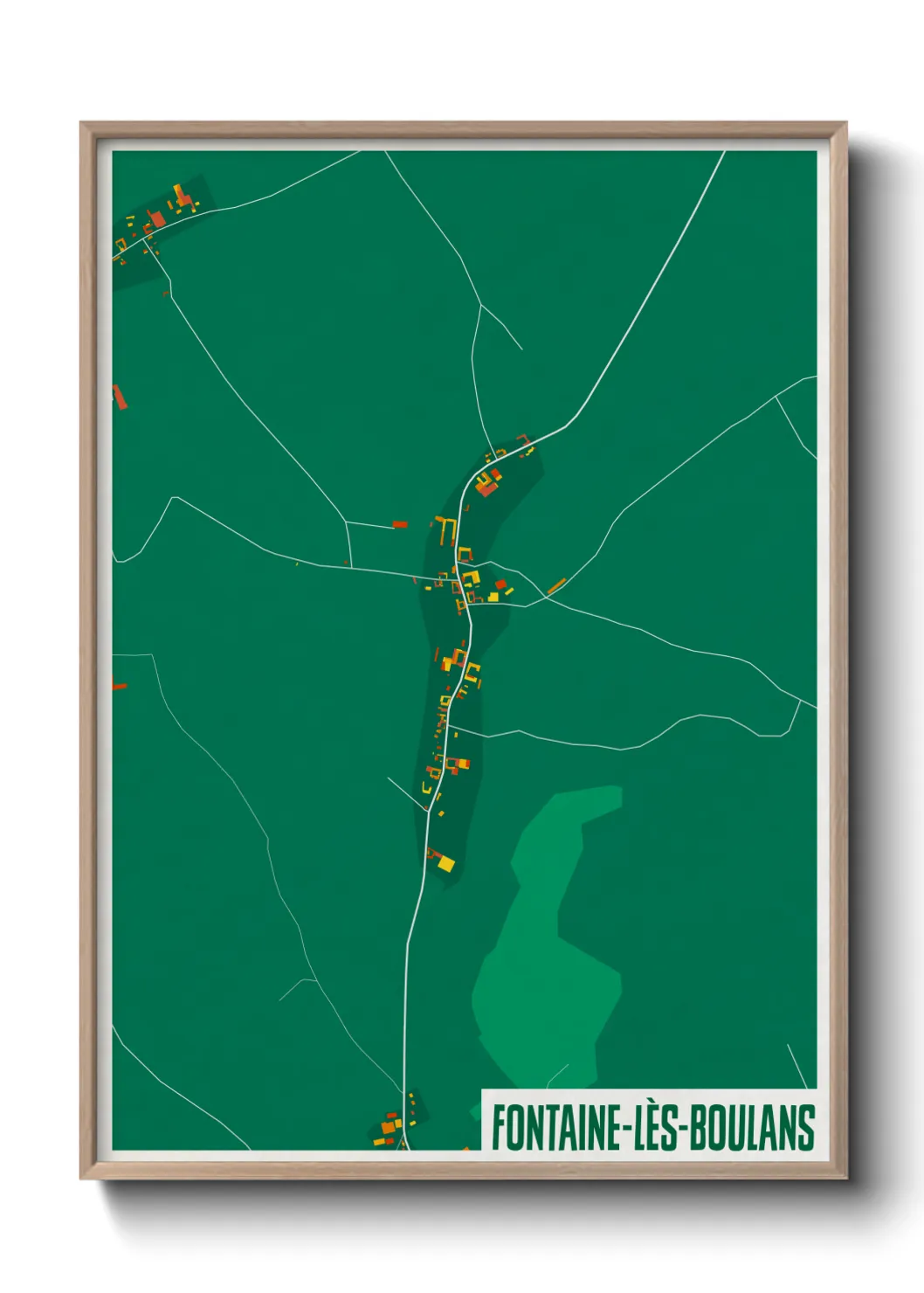 Un poster carteFontaine-lès-Boulans