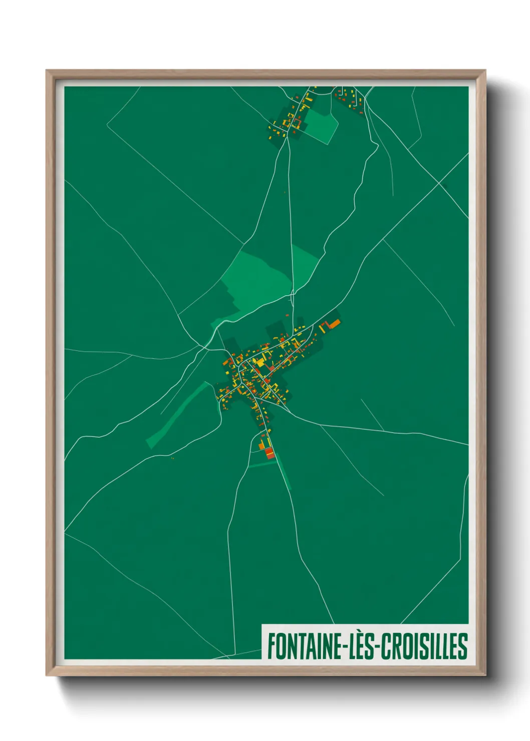 Un poster carteFontaine-lès-Croisilles