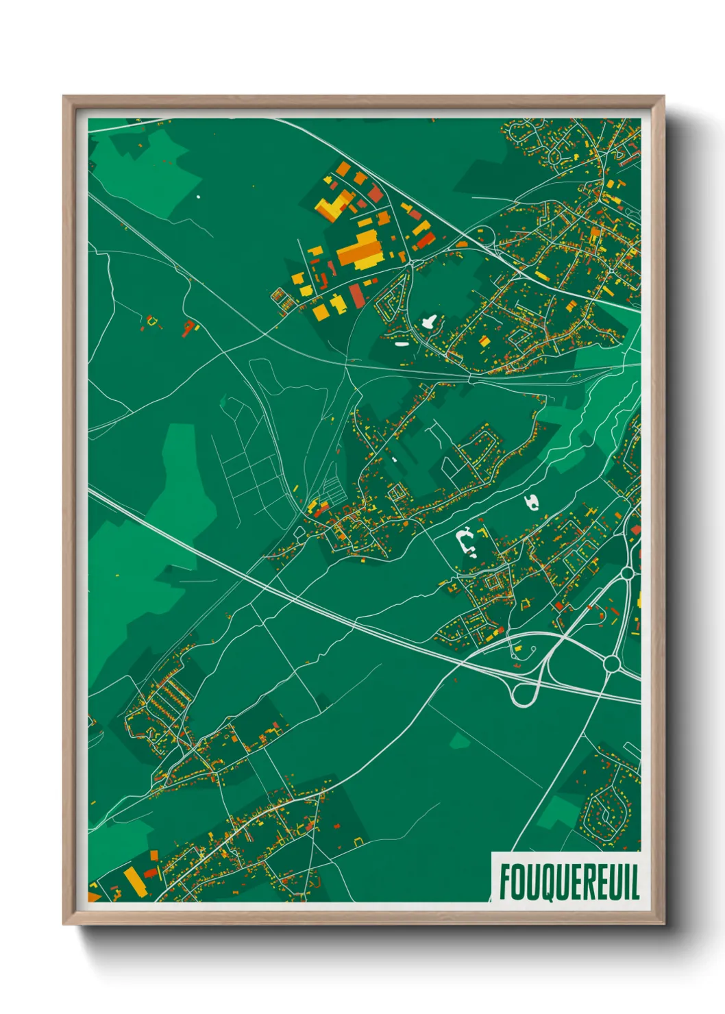 Une affiche de carte sur Fouquereuil