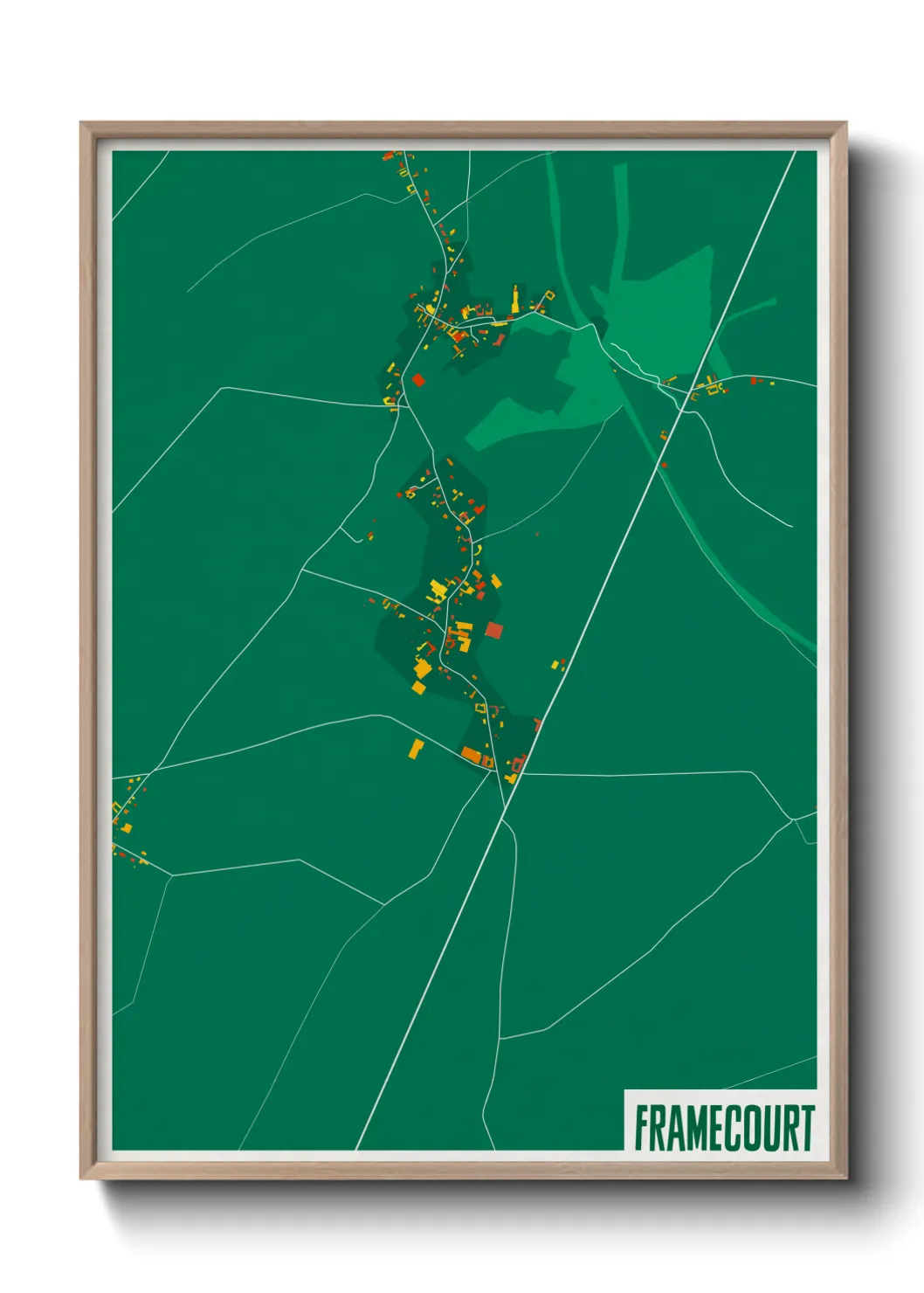 Une affiche de carte sur Framecourt