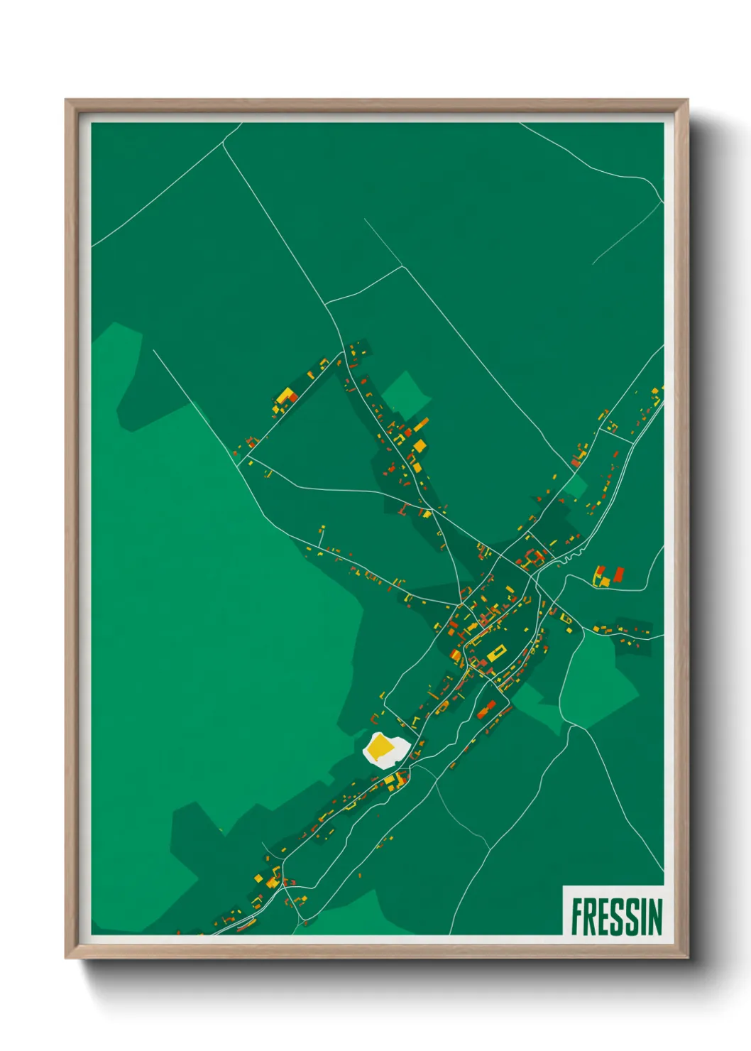Une affiche de carte sur Fressin