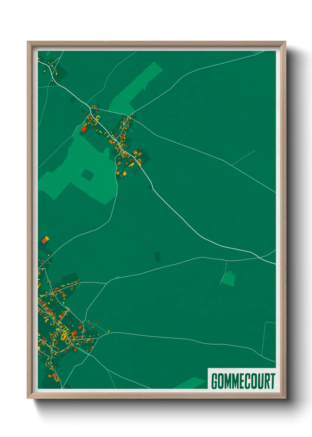 Une affiche de carte sur Gommecourt