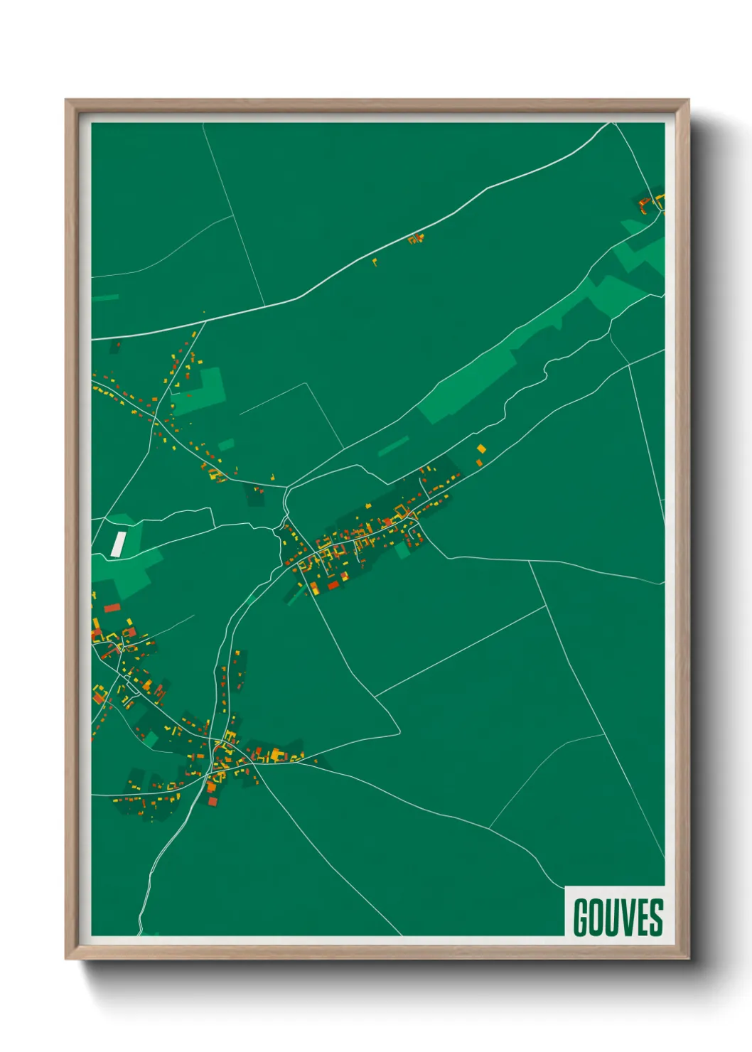 Une affiche de carte sur Gouves
