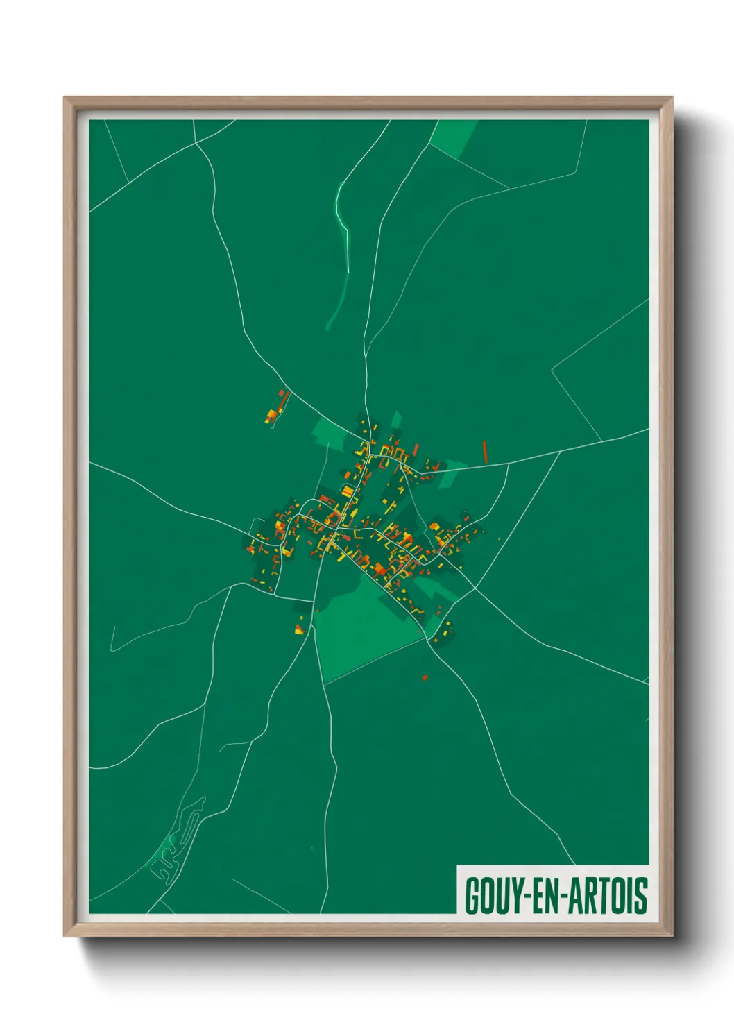 Une affiche de carte sur Gouy-en-Artois