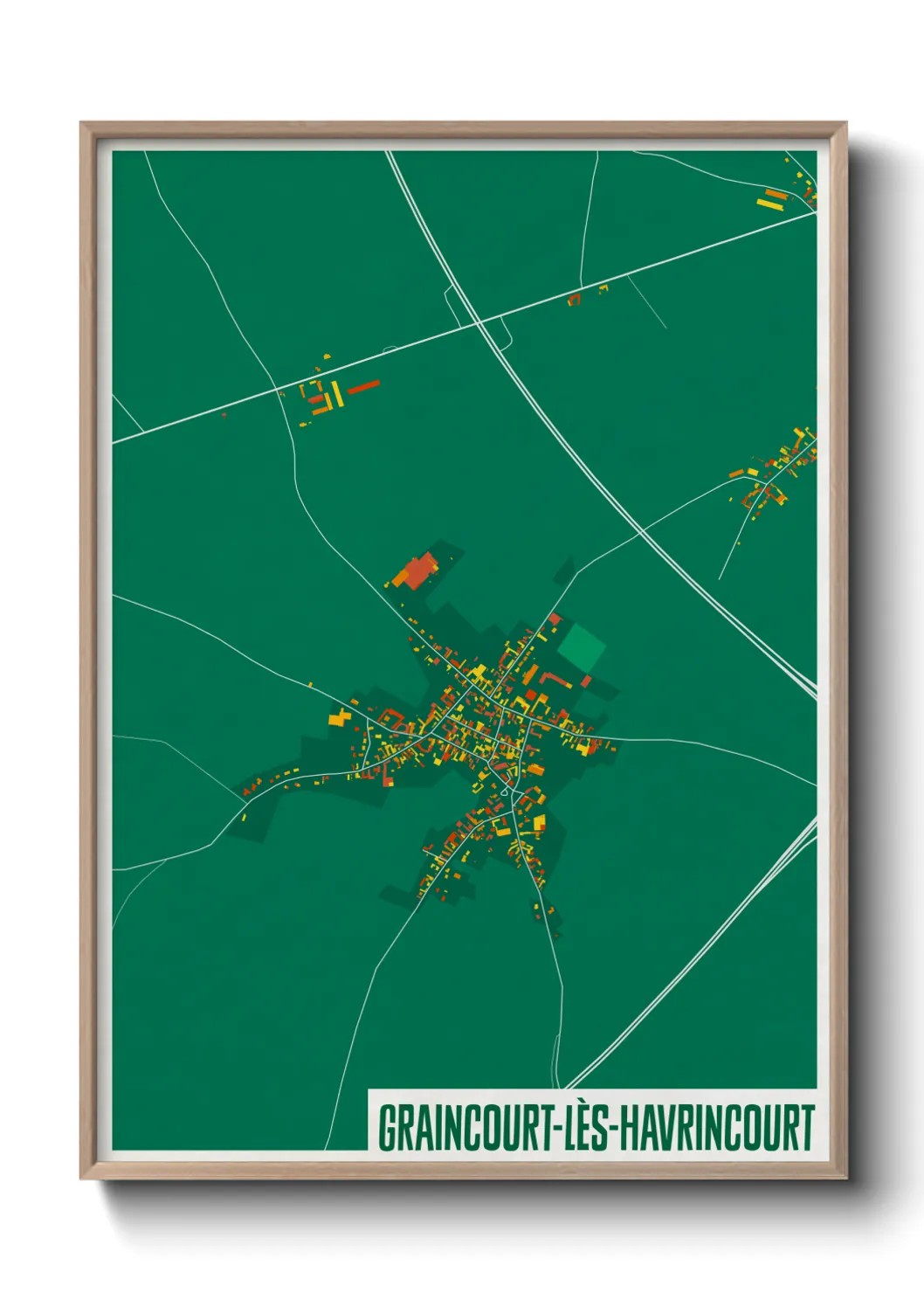 Une affiche de carte sur Graincourt-lès-Havrincourt