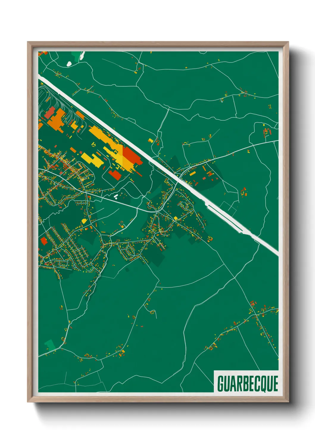 Une affiche de carte sur Guarbecque