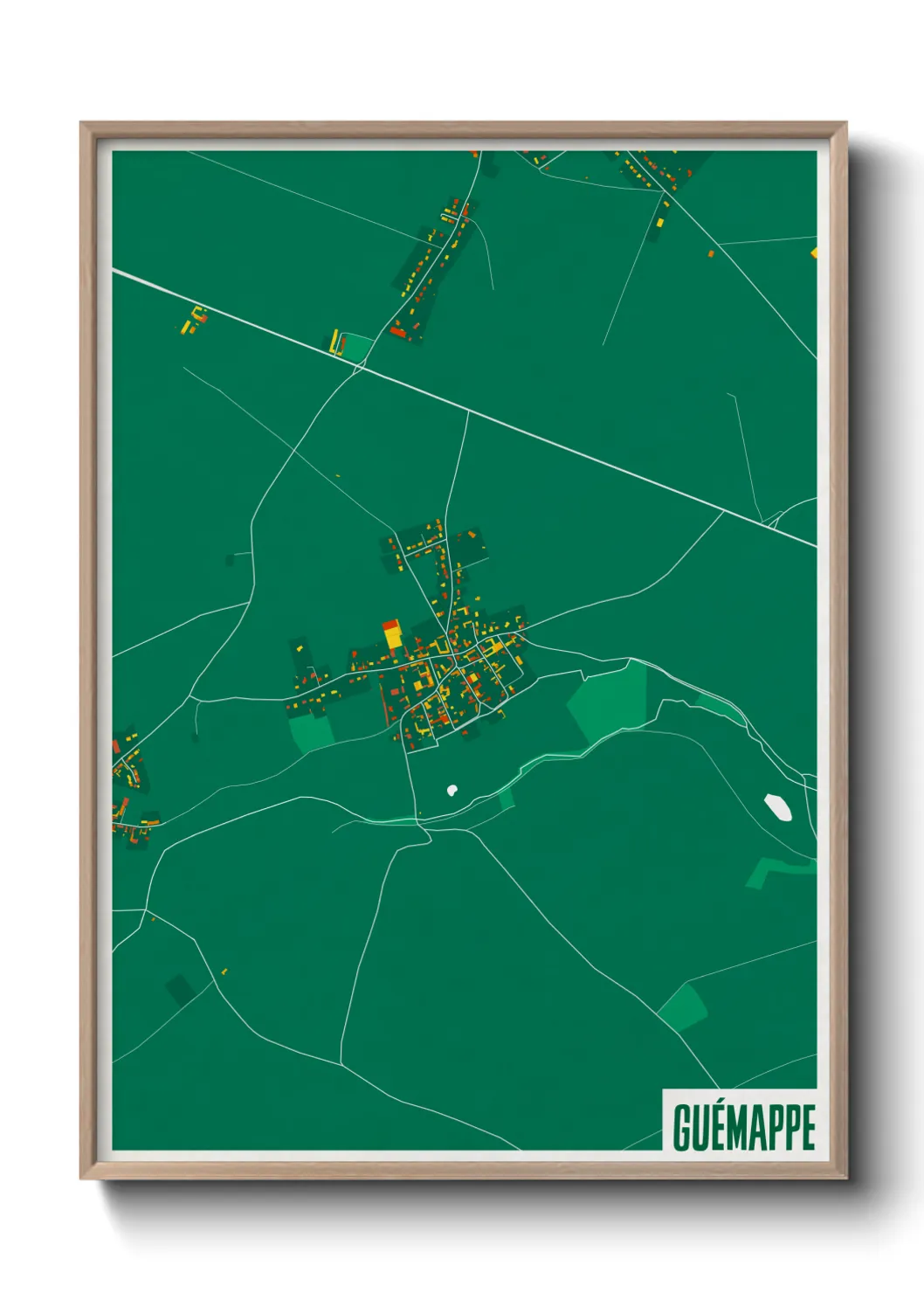 Une affiche de carte sur Guémappe