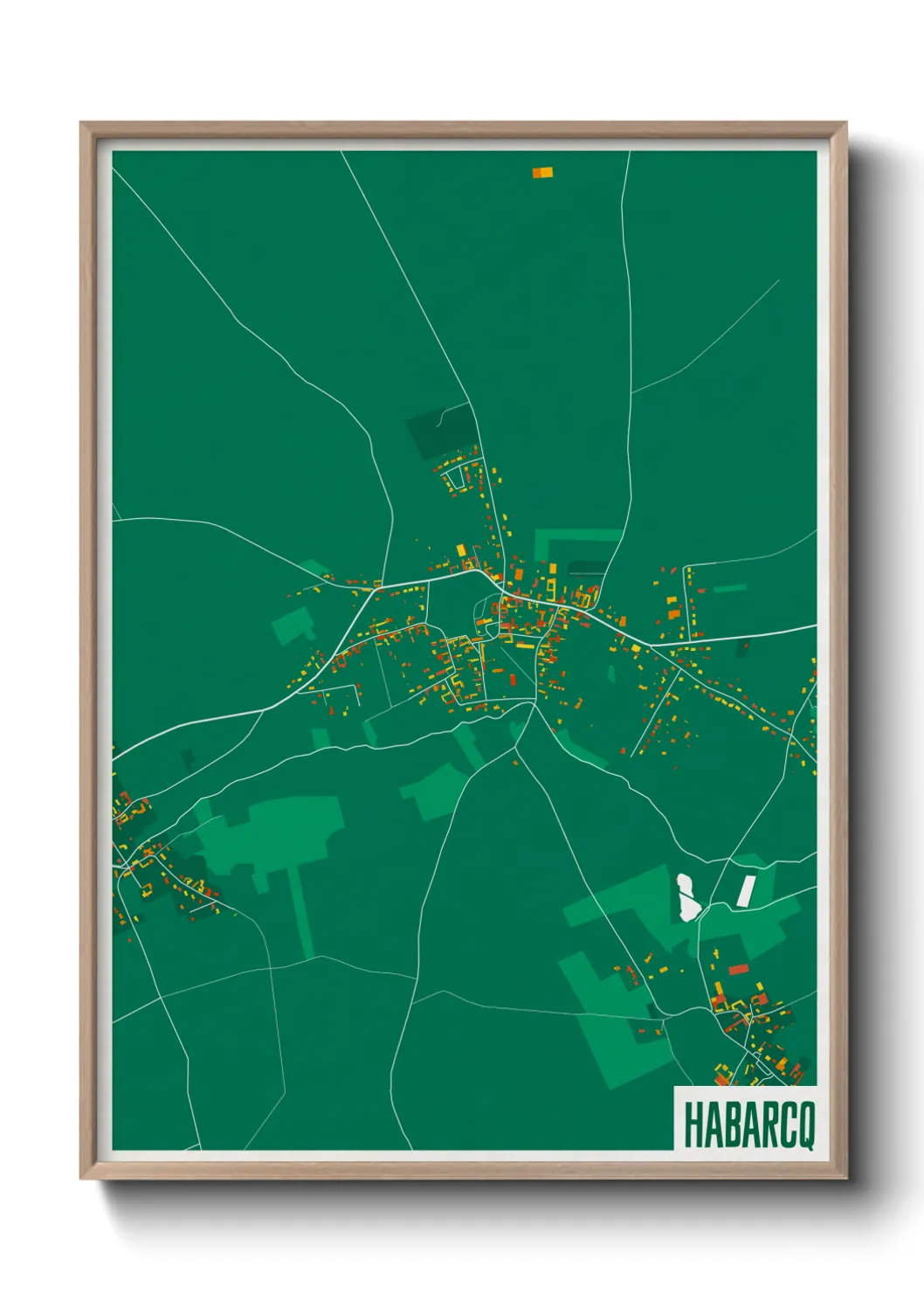 Une affiche de carte sur Habarcq