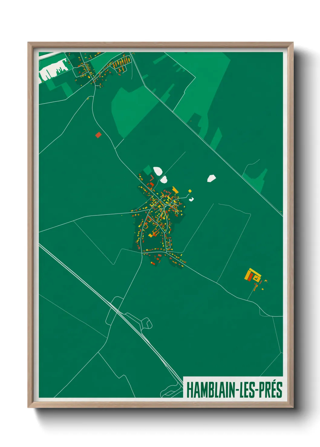 Un poster carteHamblain-les-Prés