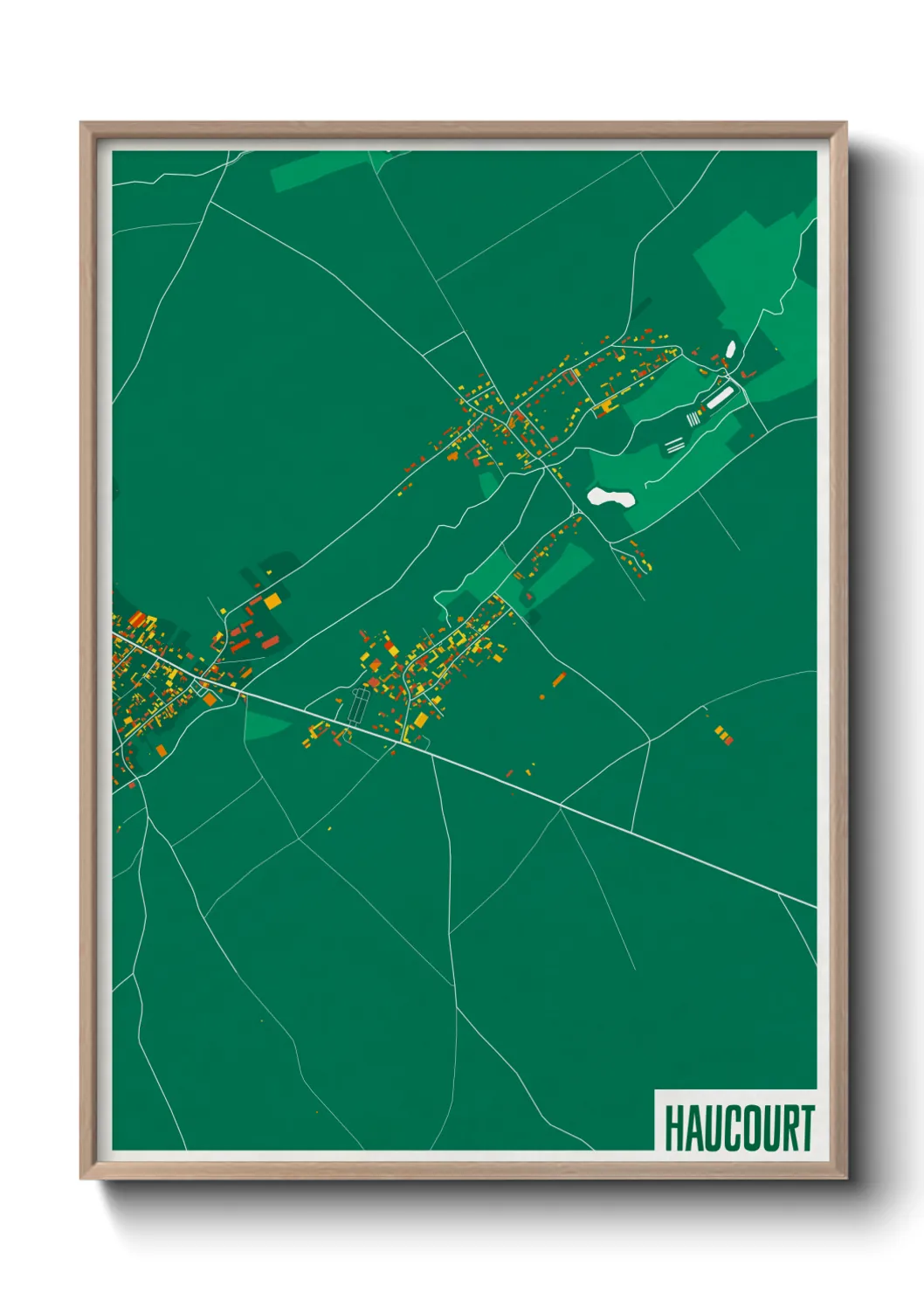 Une affiche de carte sur Haucourt