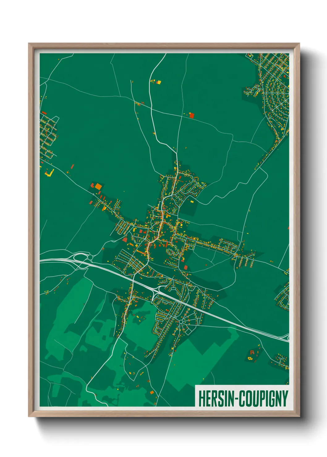 Un poster carteHersin-Coupigny