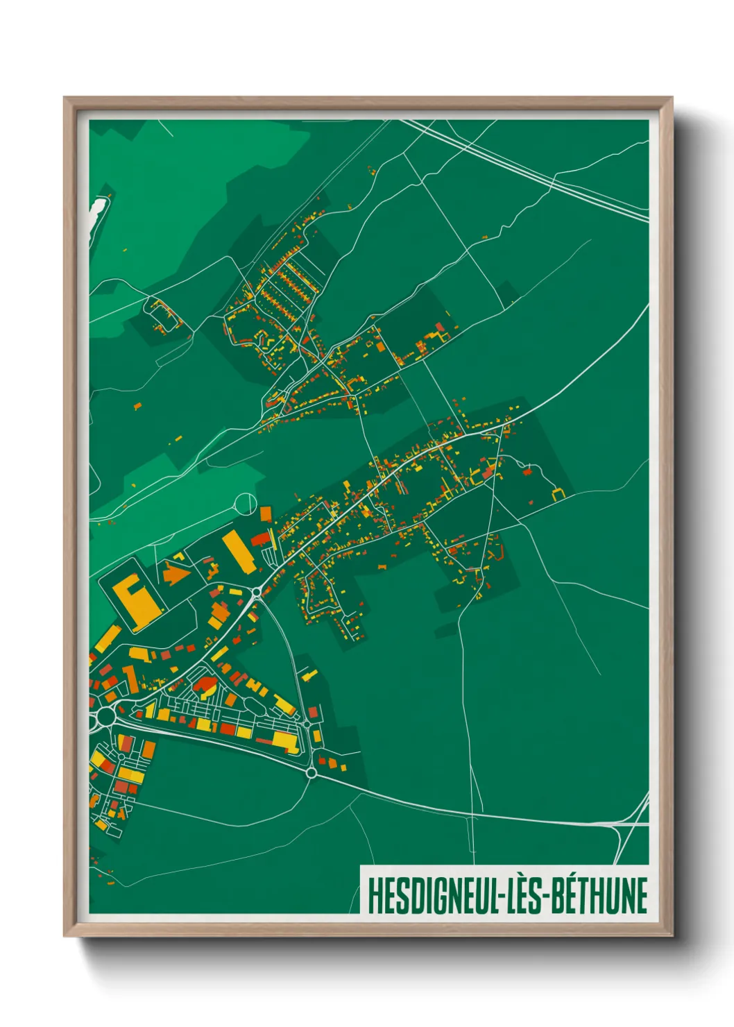 Un poster carteHesdigneul-lès-Béthune