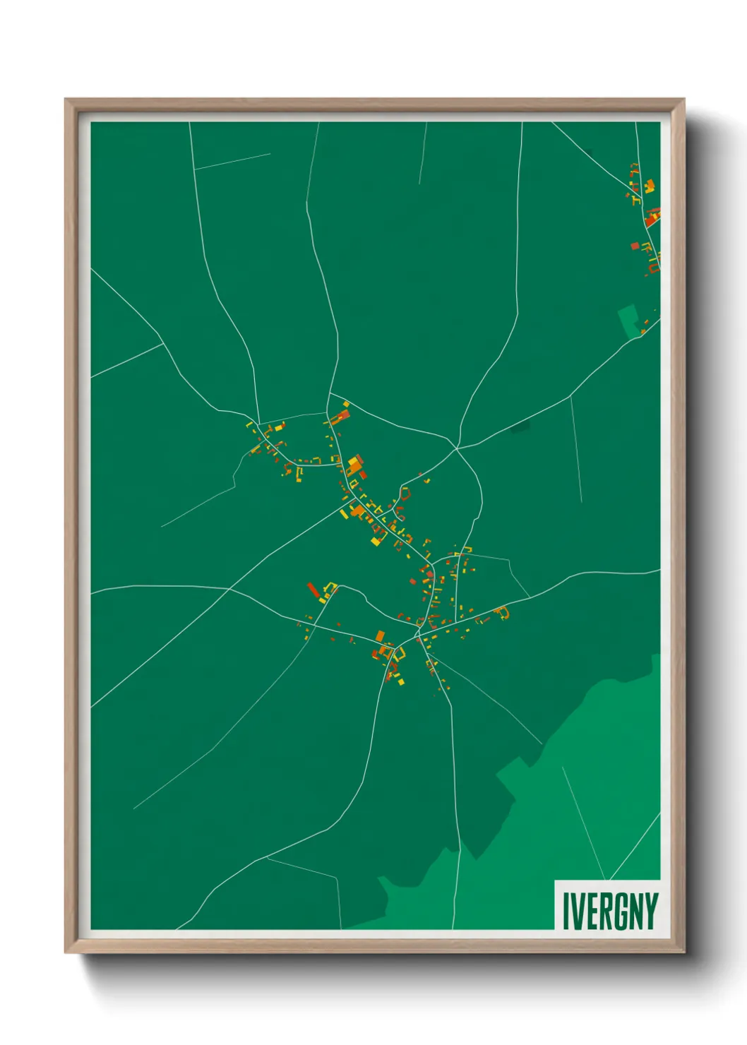 Une affiche de carte sur Ivergny