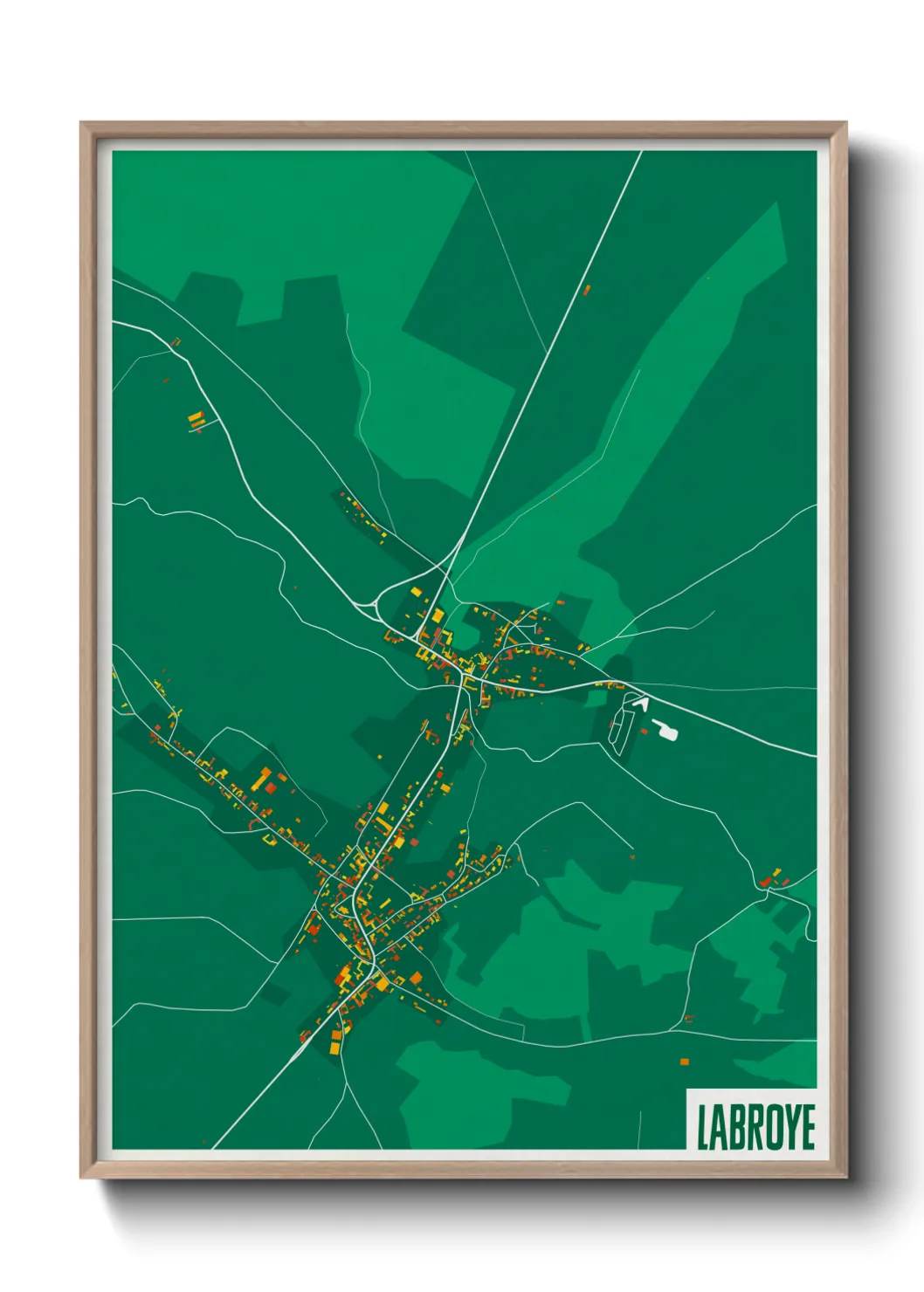 Une affiche de carte sur Labroye
