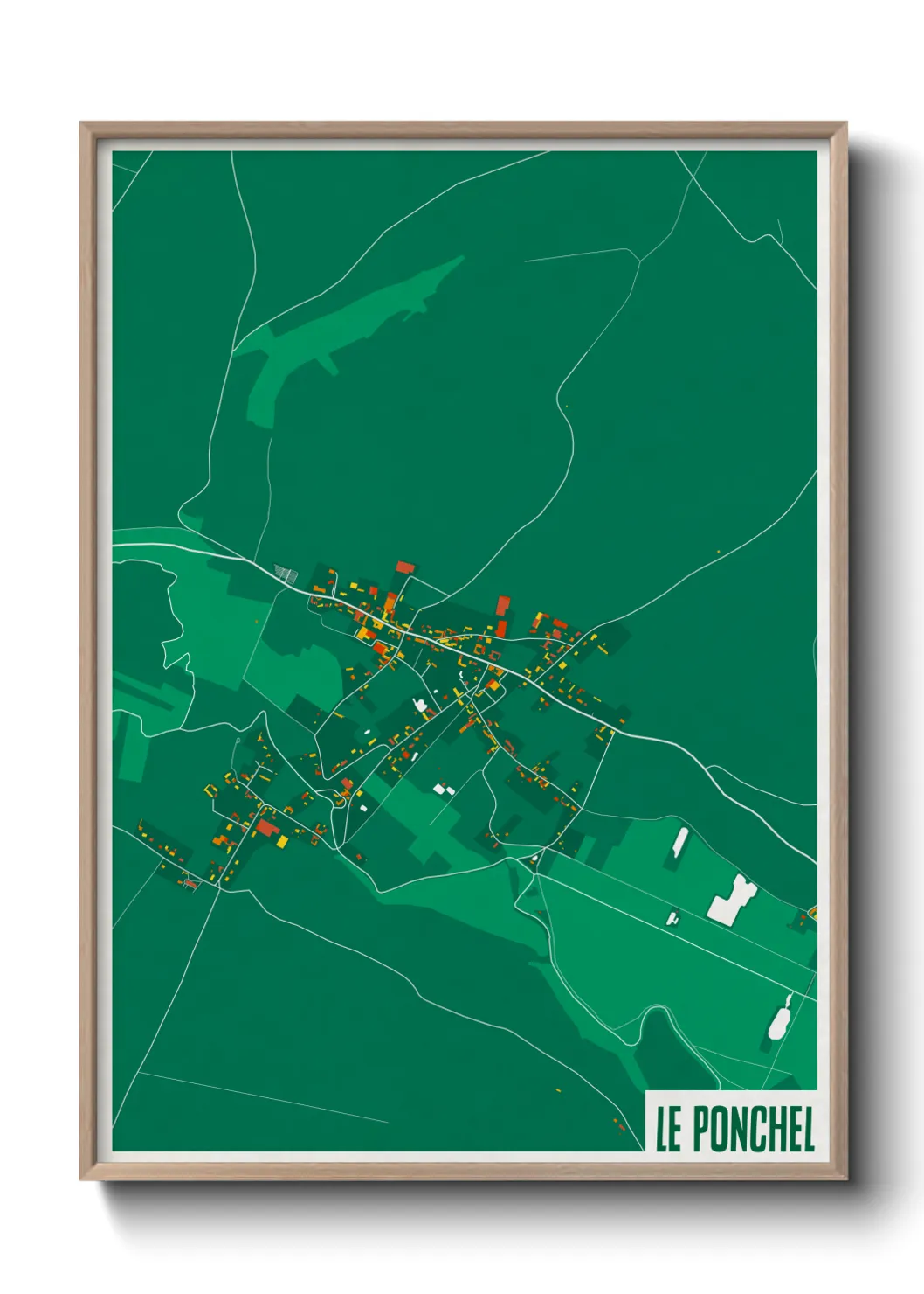 Une affiche de carte sur Le Ponchel