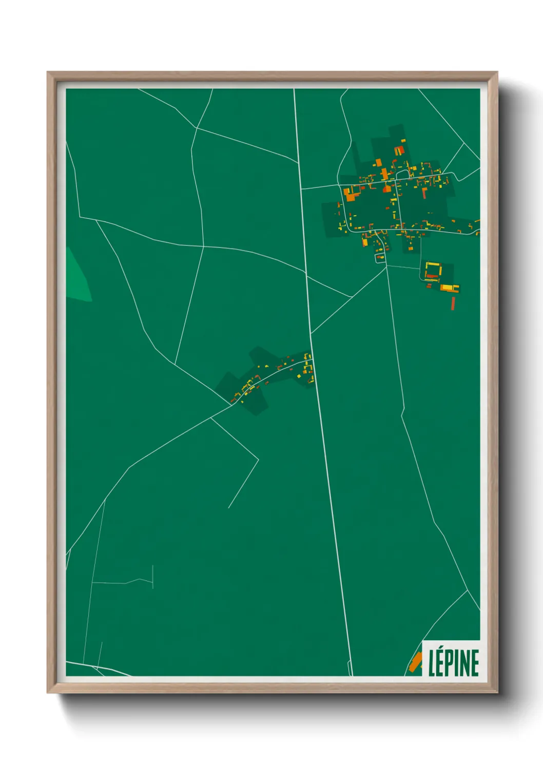 Une affiche de carte sur Lépine