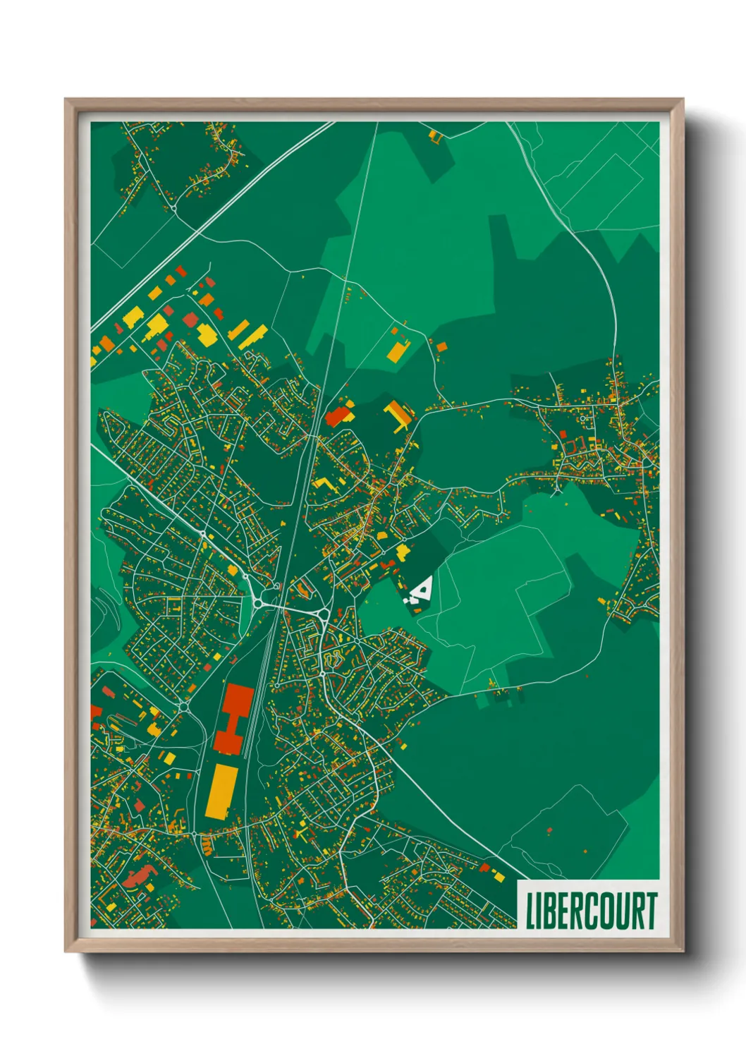 Une affiche de carte sur Libercourt