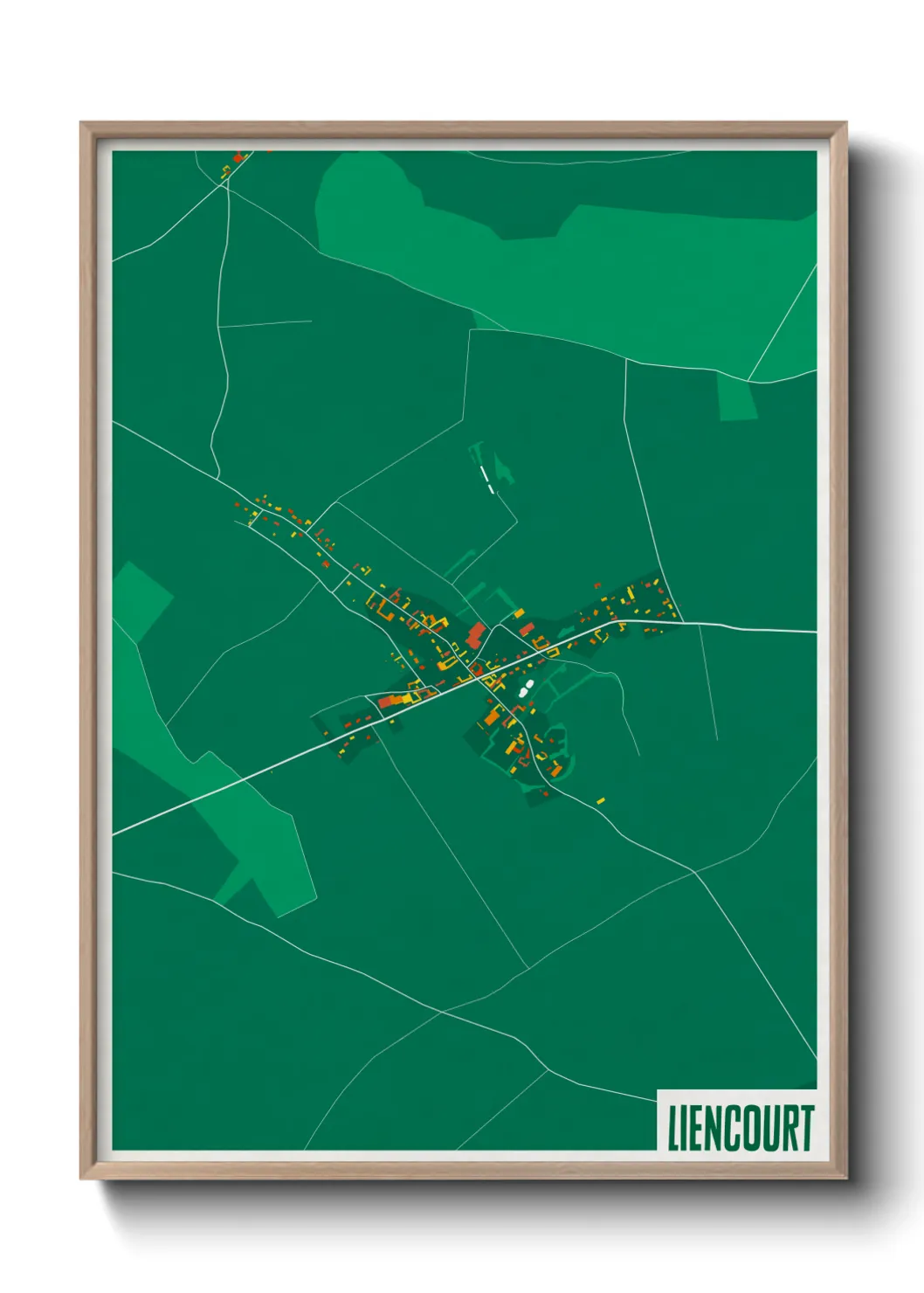 Une affiche de carte sur Liencourt
