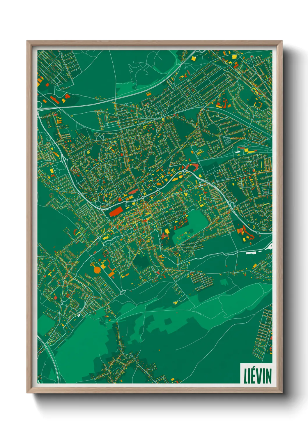Une affiche de carte sur Liévin