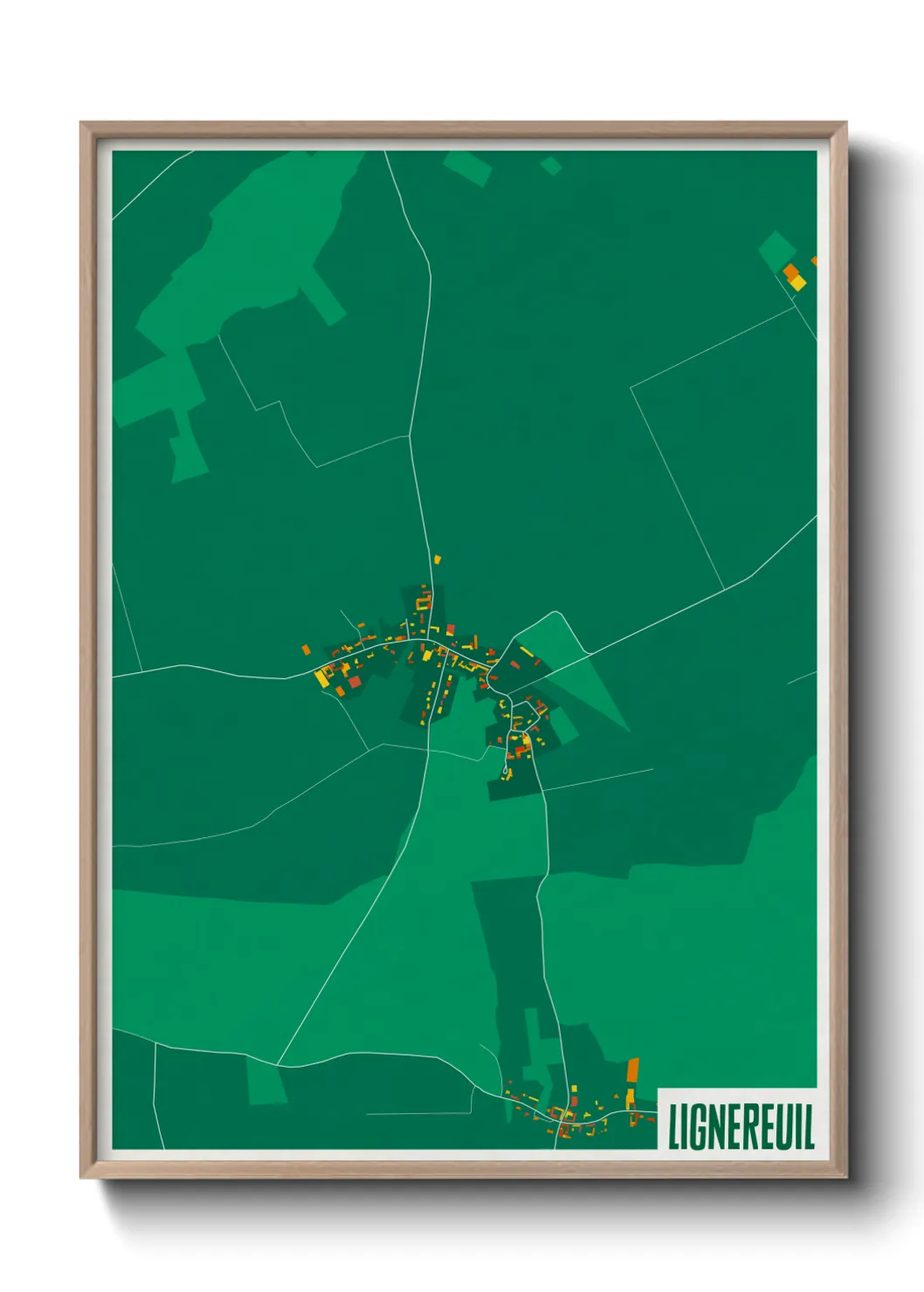 Une affiche de carte sur Lignereuil