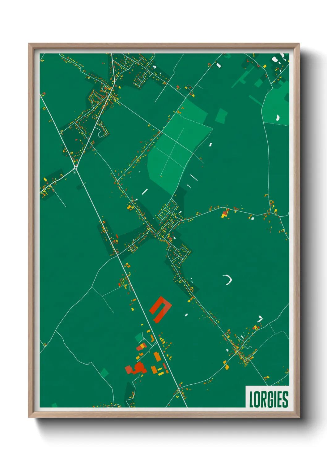Une affiche de carte sur Lorgies
