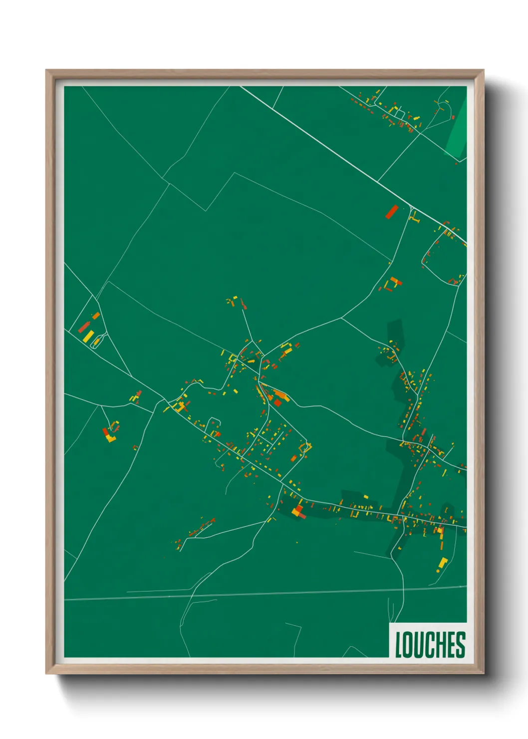Une affiche de carte sur Louches
