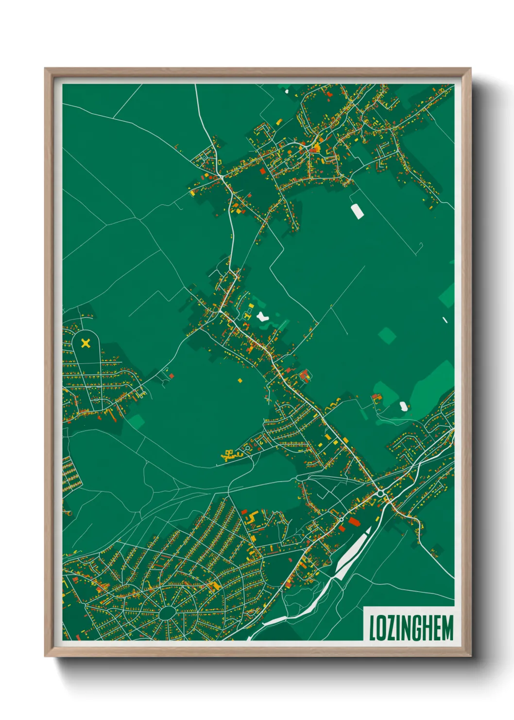 Une affiche de carte sur Lozinghem