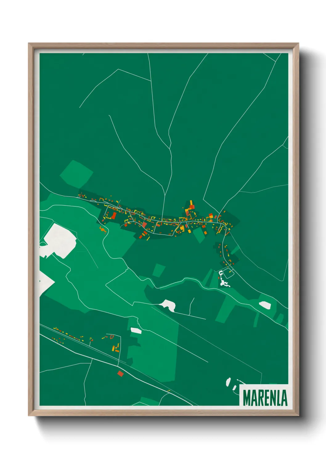 Une affiche de carte sur Marenla