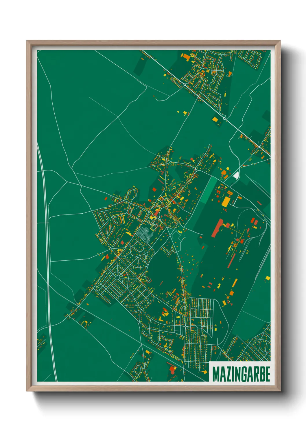 Une affiche de carte sur Mazingarbe