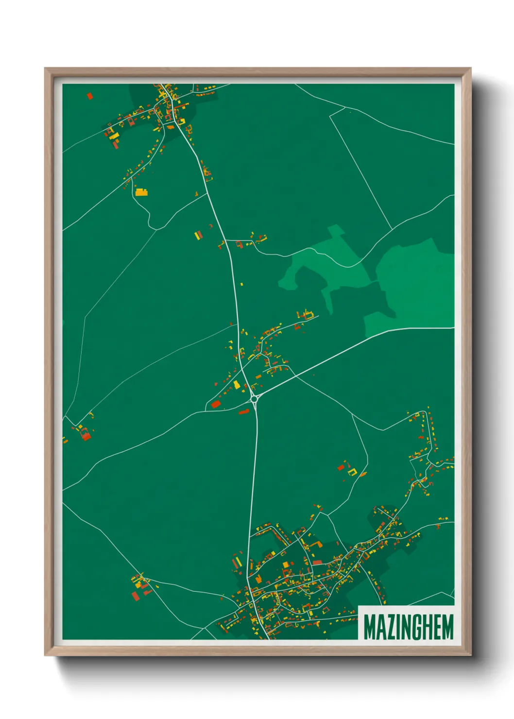 Une affiche de carte sur Mazinghem