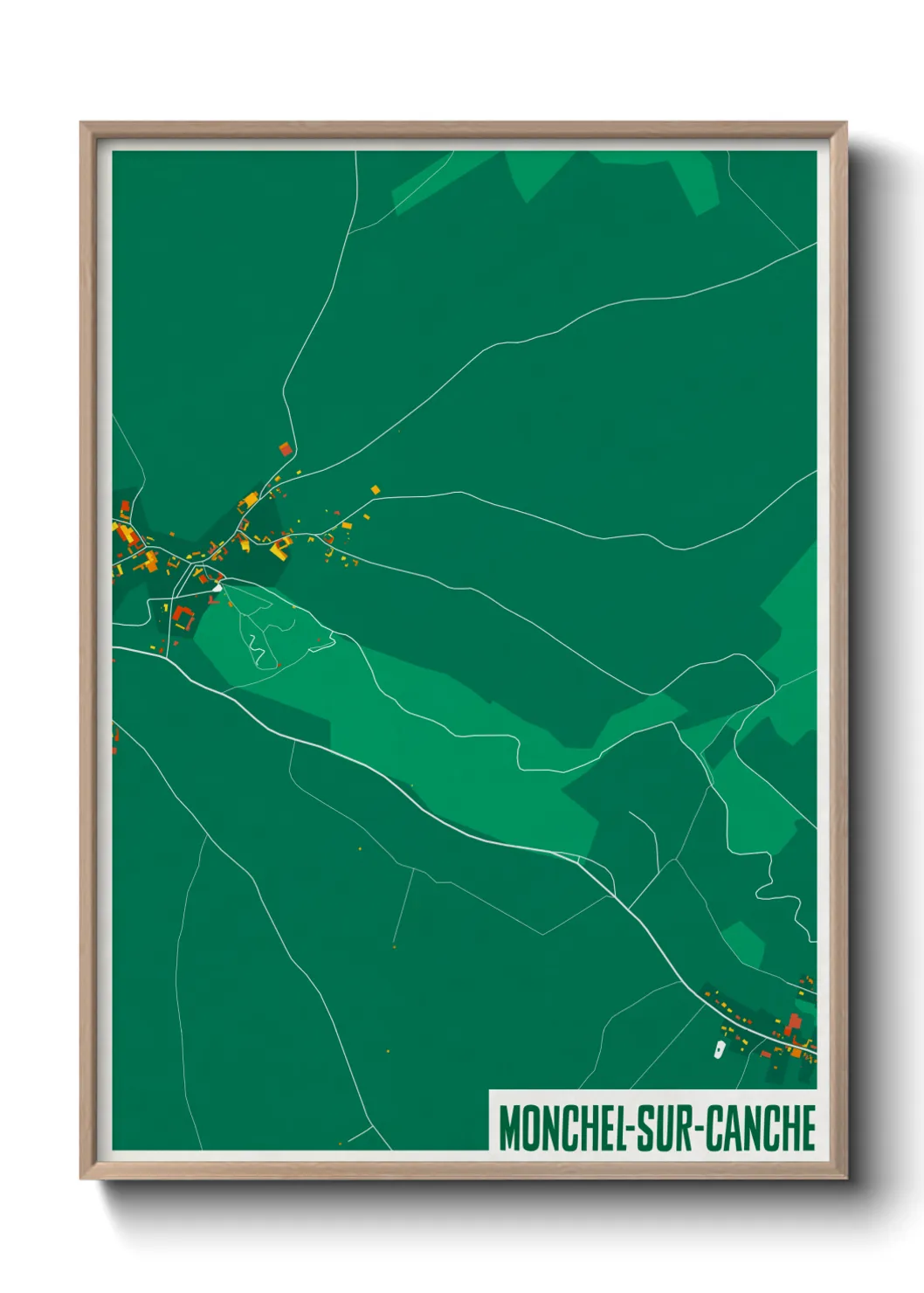 Une affiche de carte sur Monchel-sur-Canche