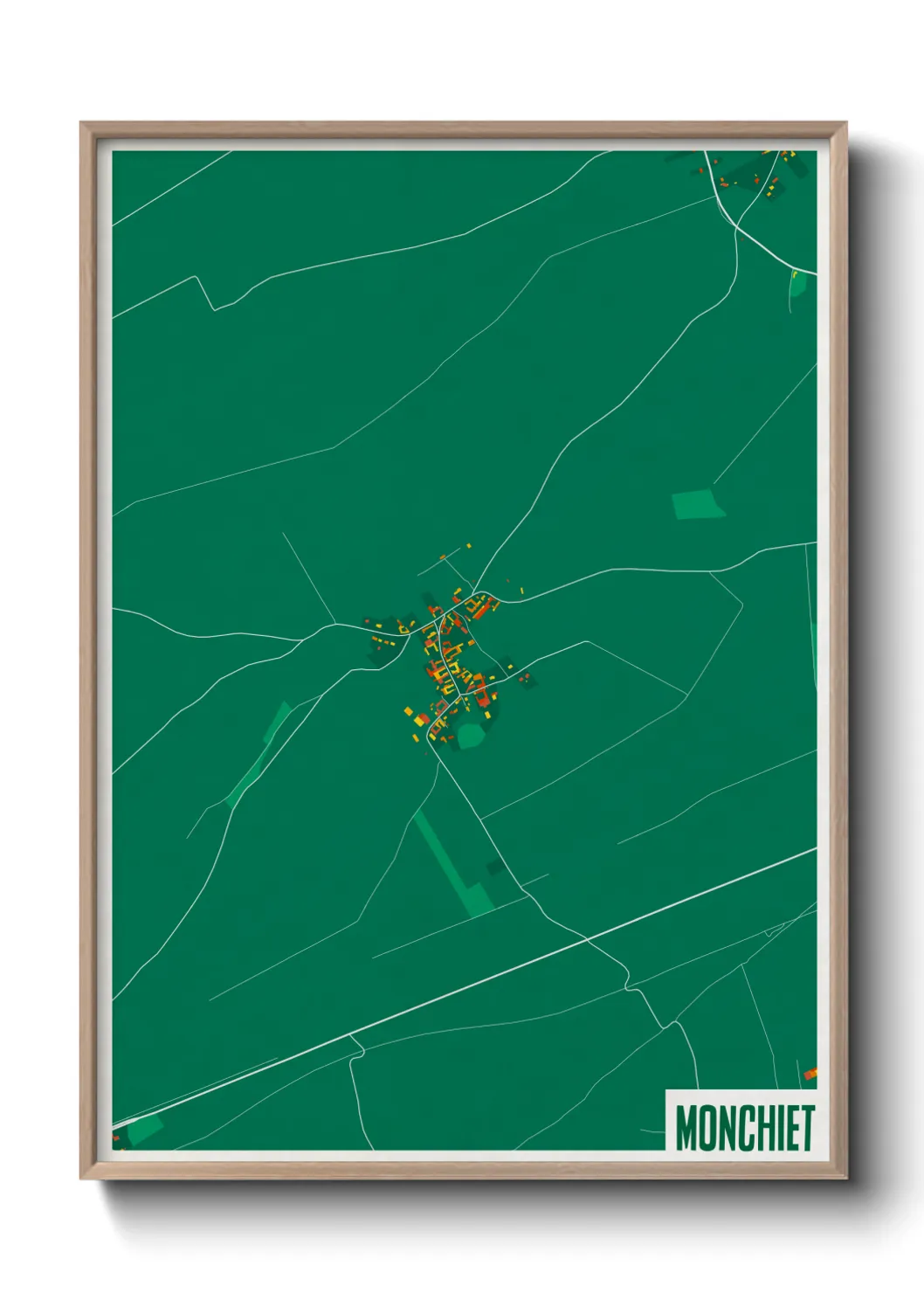 Une affiche de carte sur Monchiet