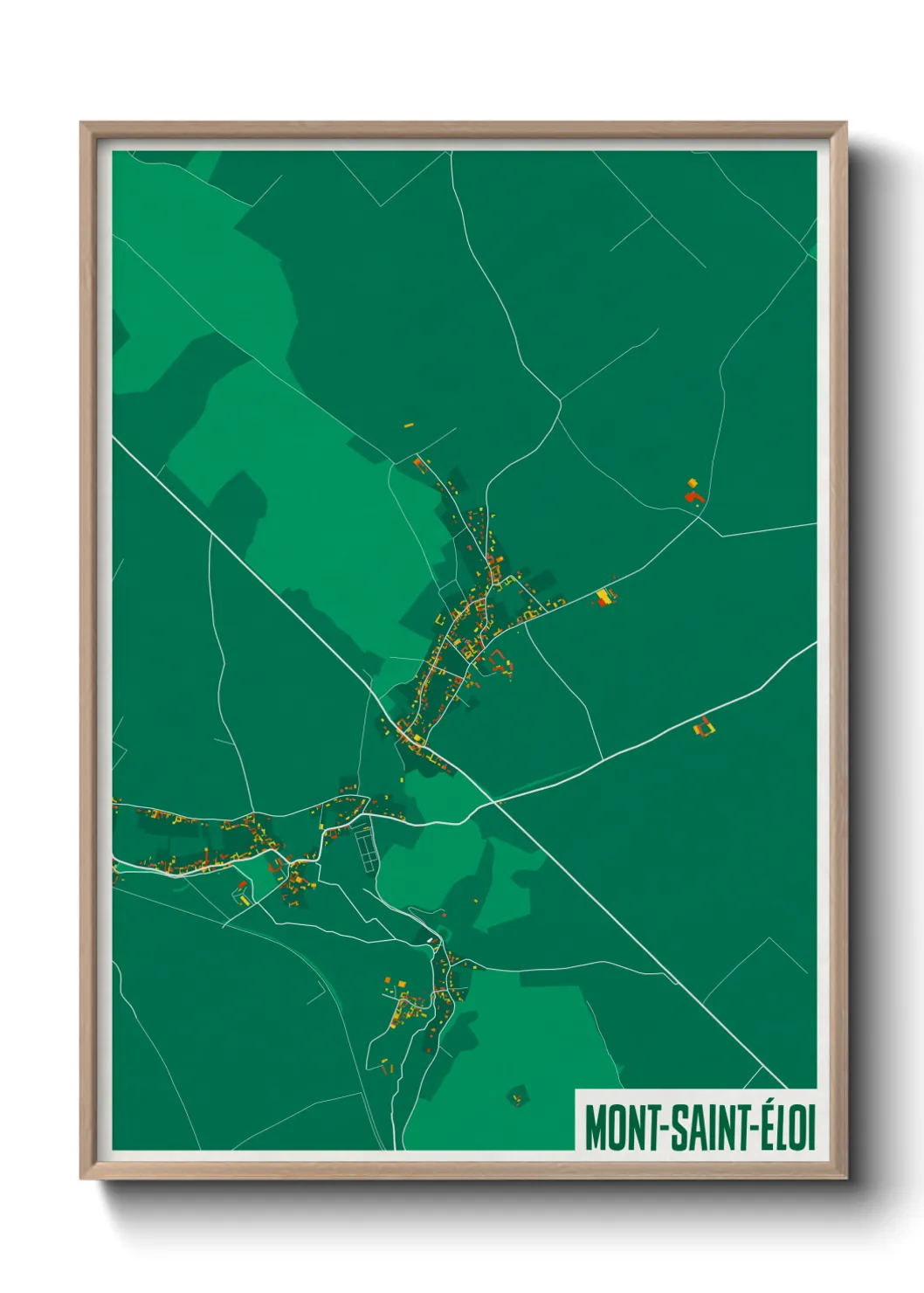 Une affiche de carte sur Mont-Saint-Éloi