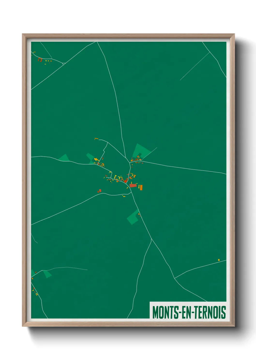 Un poster carteMonts-en-Ternois