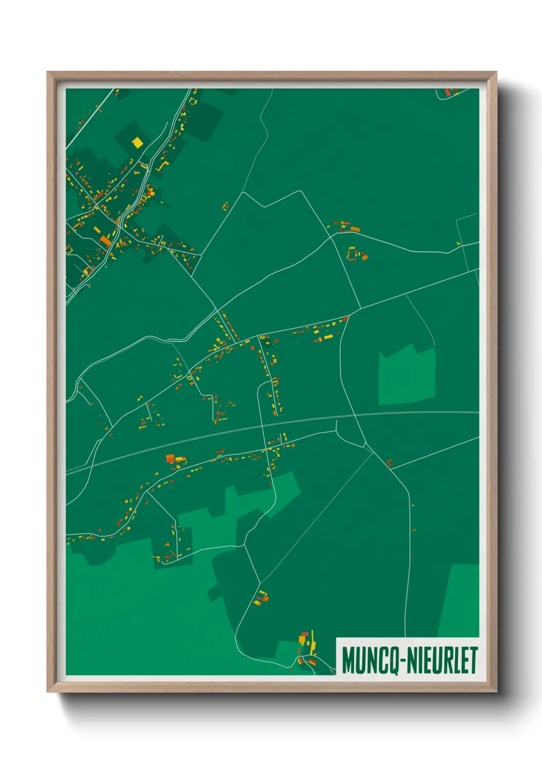 Un poster carteMuncq-Nieurlet