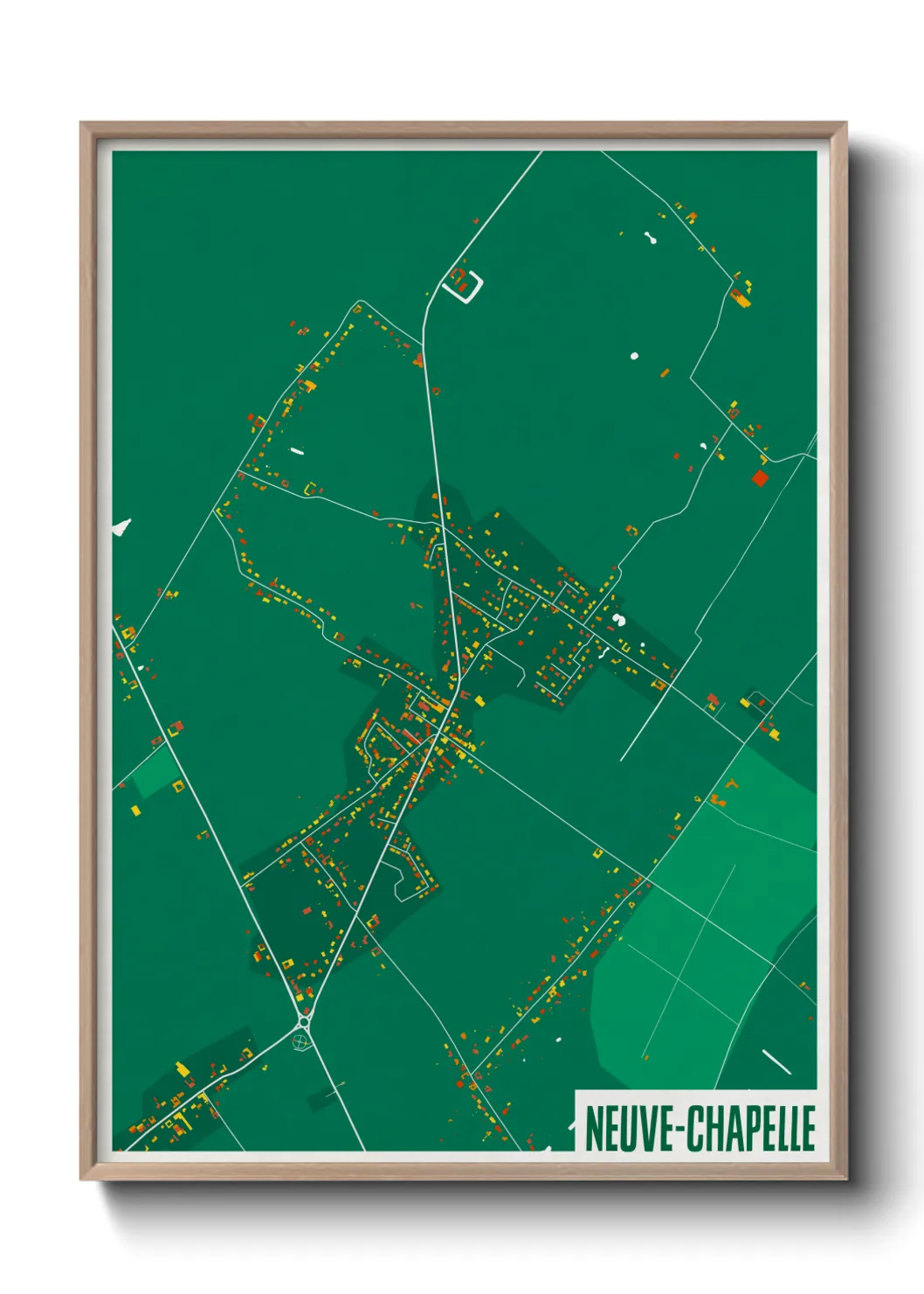Une affiche de carte sur Neuve-Chapelle
