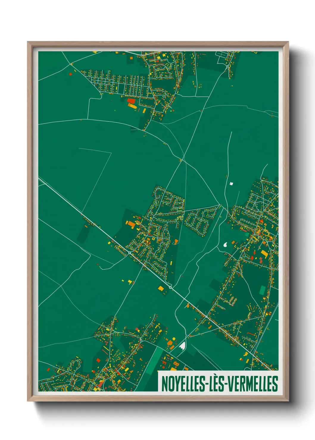 Une affiche de carte sur Noyelles-lès-Vermelles